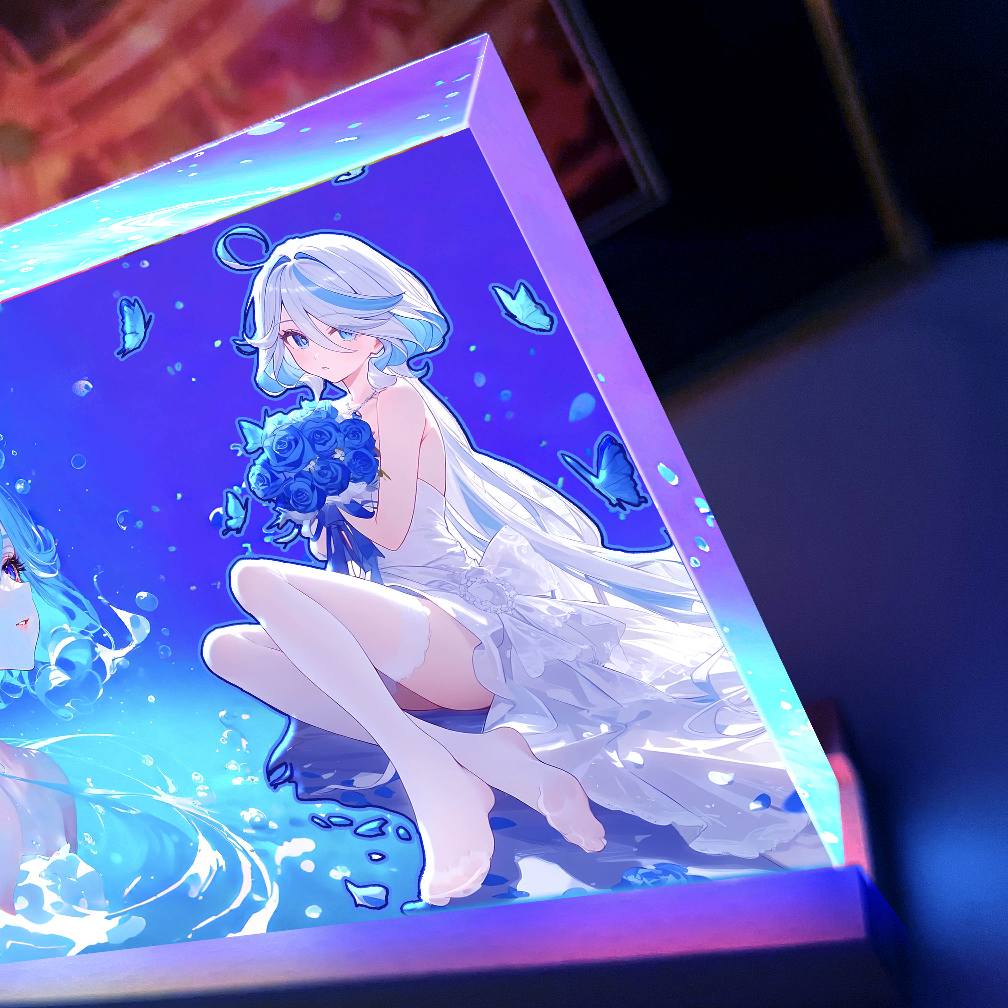 【现货未包邮】阿喵画社 深海 芙宁娜发光透明卡砖