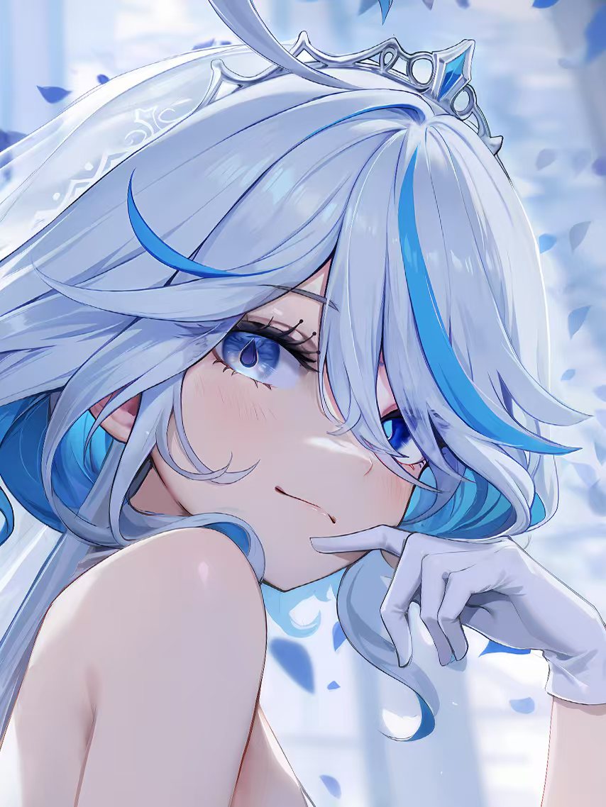 星空《花嫁芙宁娜》芙卡洛斯原神动漫装饰画