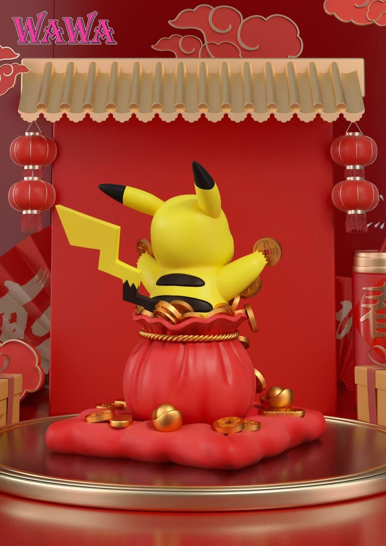 WAWA studio Pikachu Throwing Coins | 撒金币皮卡丘