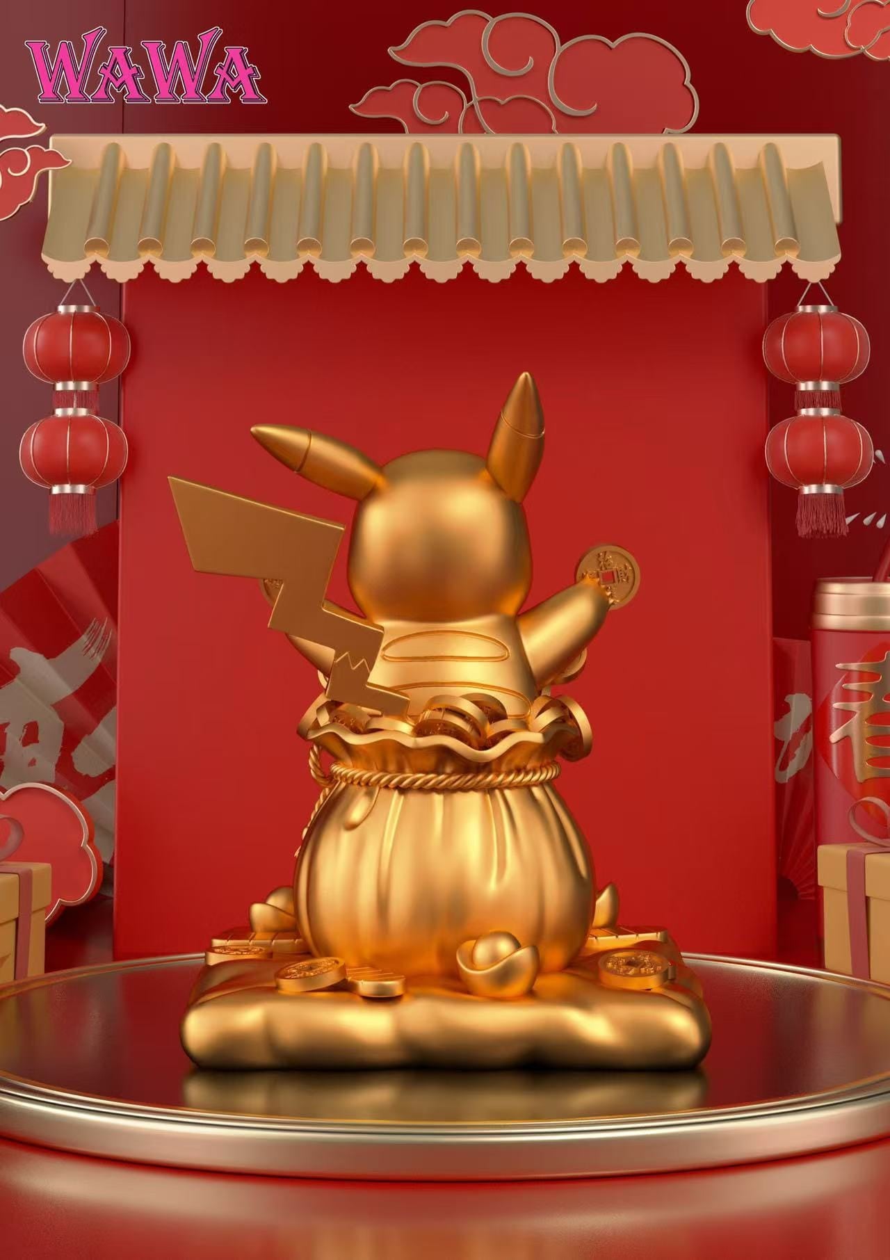 WAWA studio Pikachu Throwing Coins | 撒金币皮卡丘