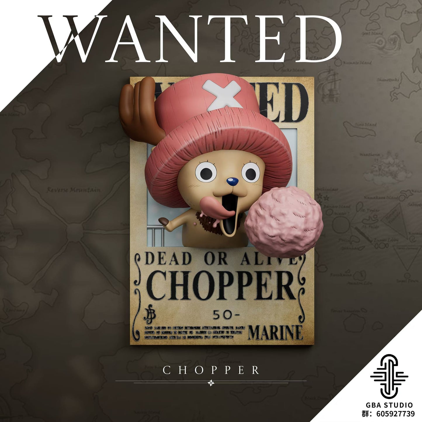 GBA STUDIO Luffy & Chopper Framed Refrigerator Magnet | 路飞&乔巴 相框冰箱贴