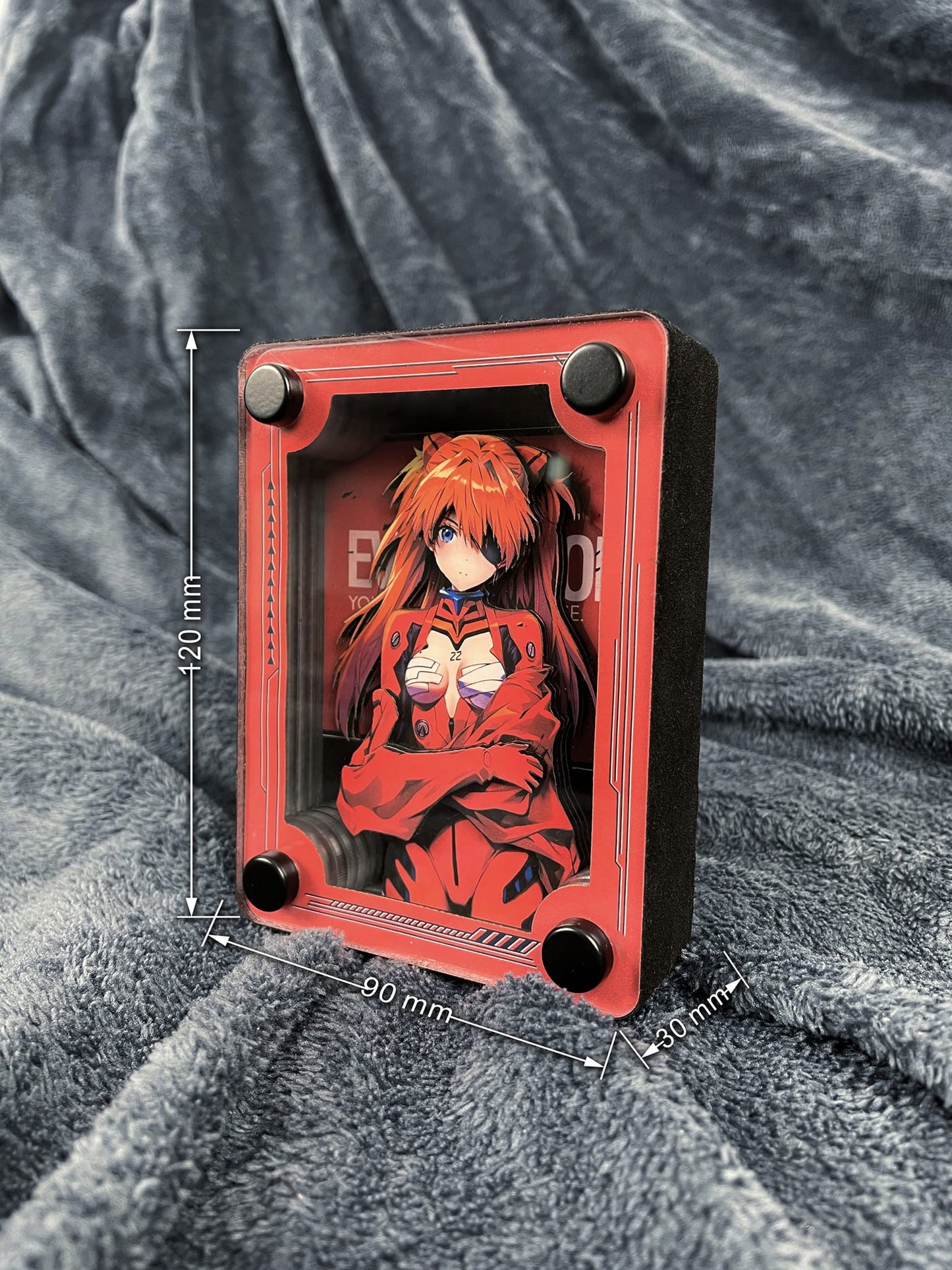 EVA新世纪福音战士 Asuka 3D Card Brick Display Stand | 明日香立体卡砖摆台装饰画