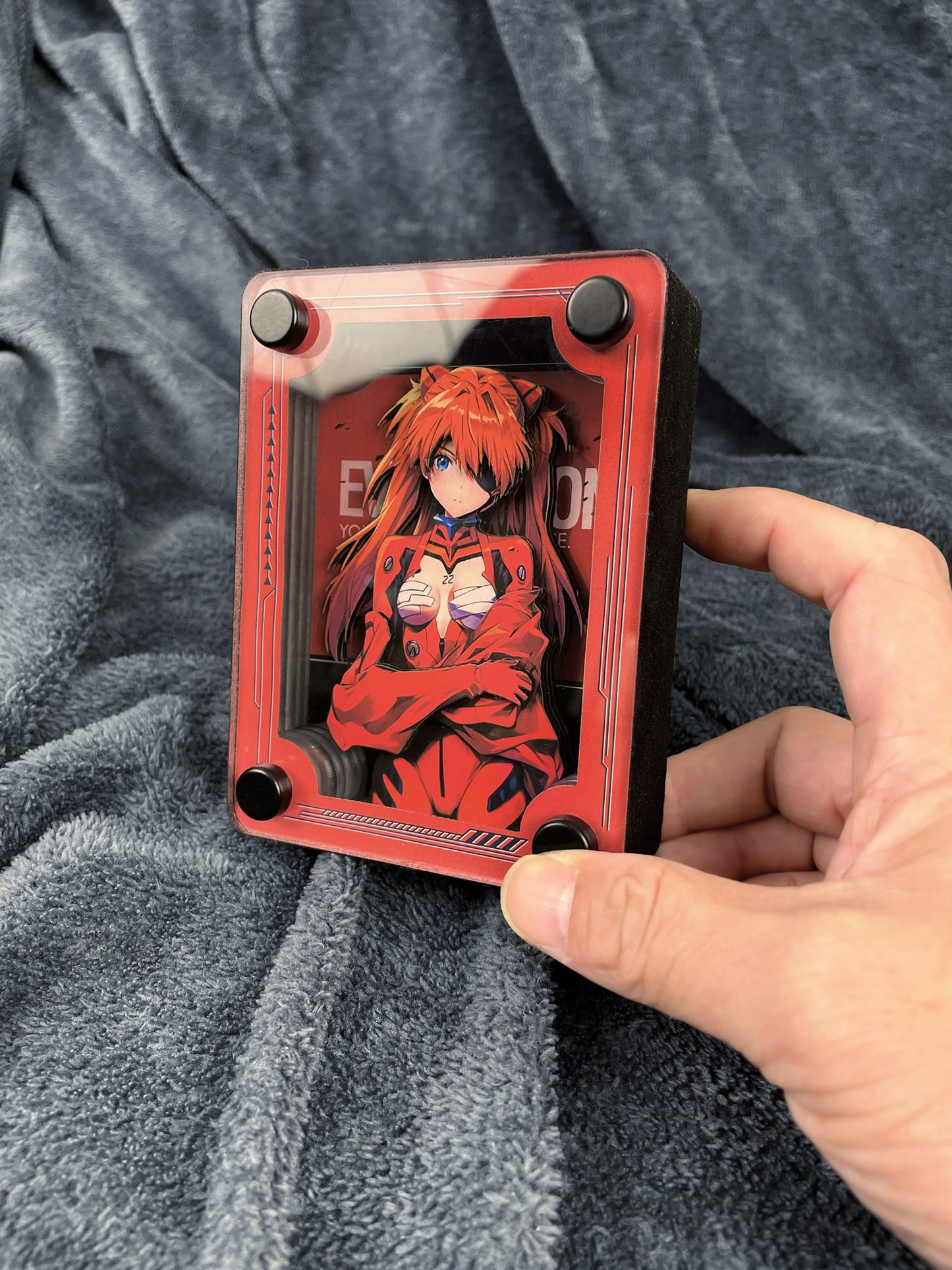 EVA新世纪福音战士 Asuka 3D Card Brick Display Stand | 明日香立体卡砖摆台装饰画