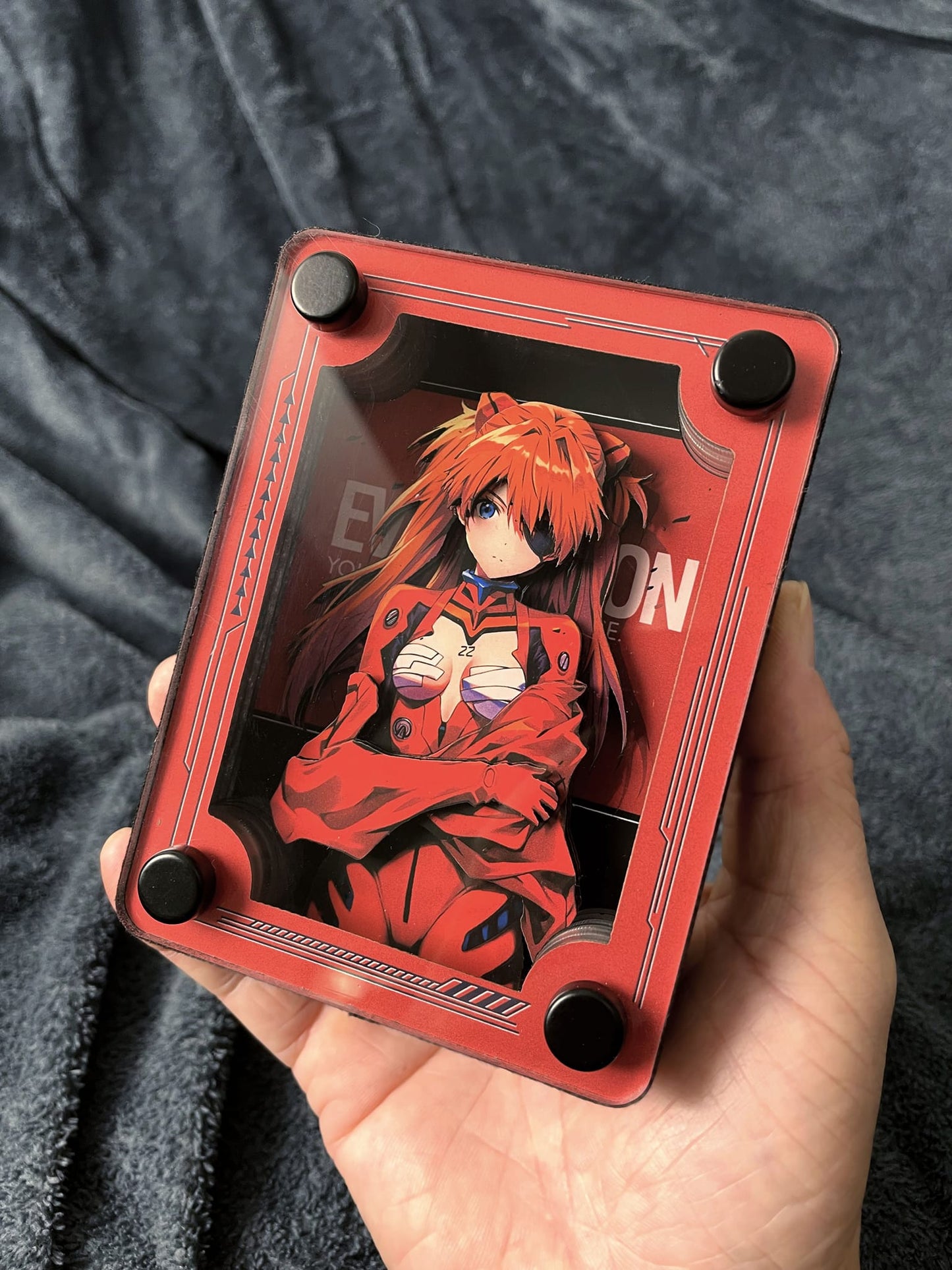 EVA新世纪福音战士 Asuka 3D Card Brick Display Stand | 明日香立体卡砖摆台装饰画