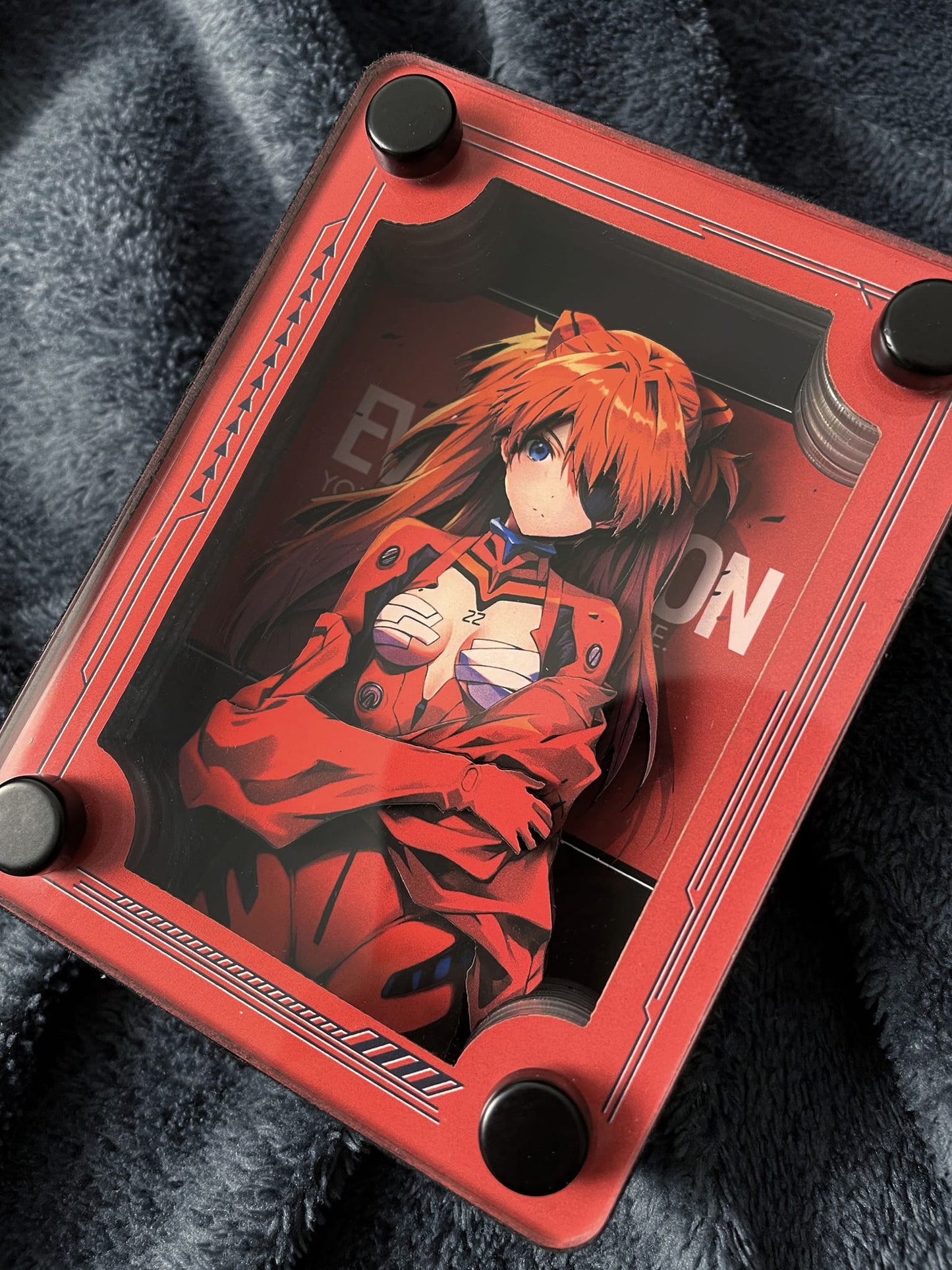 EVA新世纪福音战士 Asuka 3D Card Brick Display Stand | 明日香立体卡砖摆台装饰画