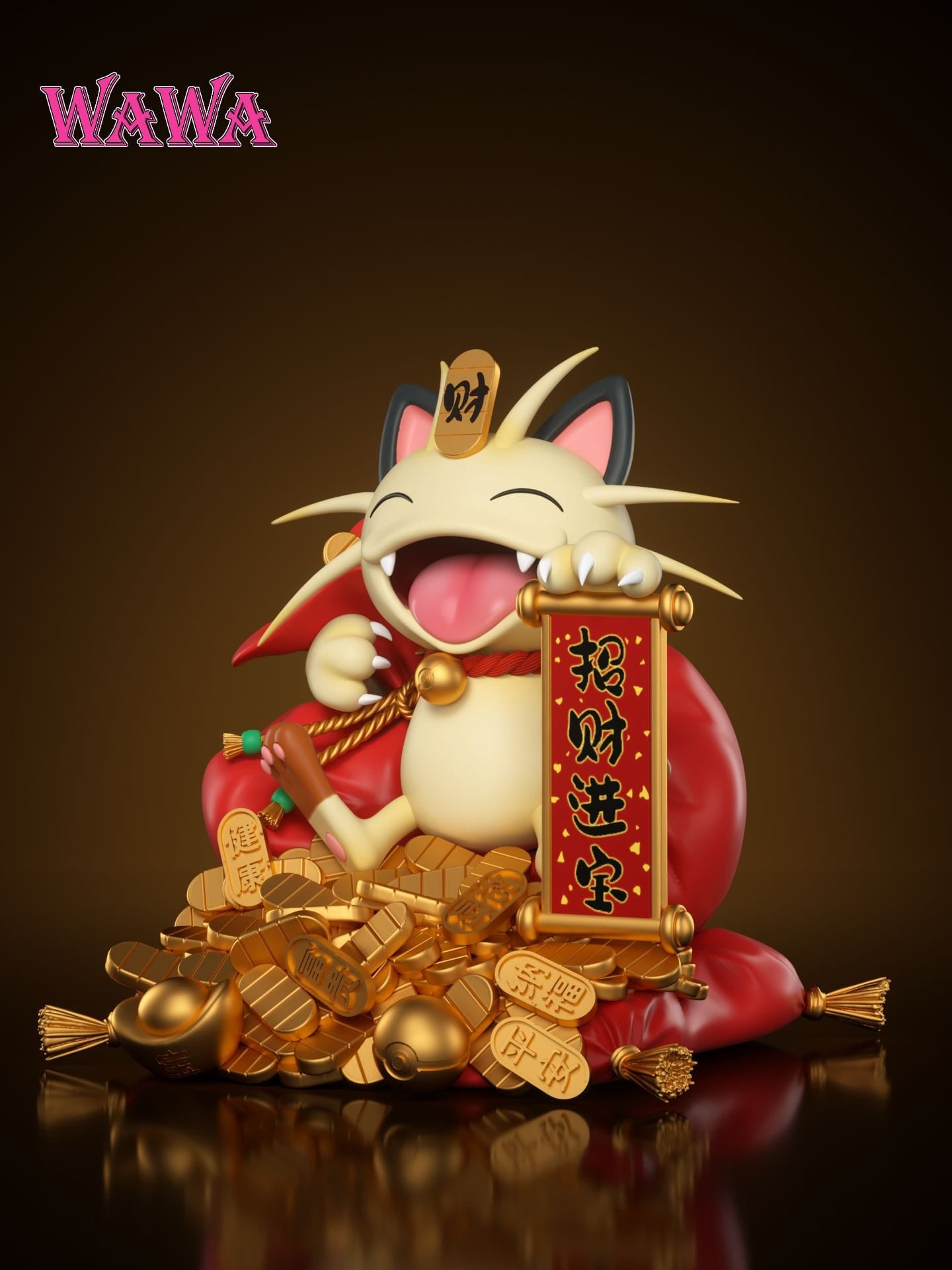 WAWA studio Lucky Fortune Beckoning Cat Meow Meow | 招财进宝招财猫喵喵