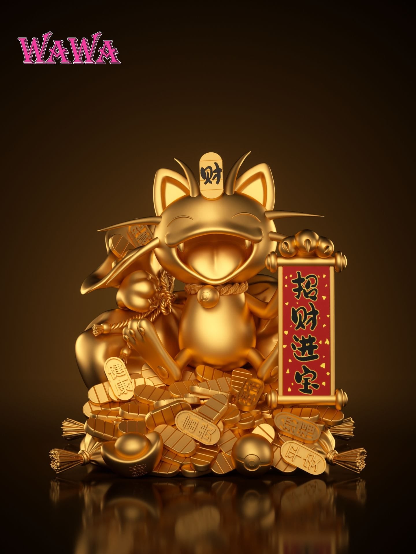 WAWA studio Lucky Fortune Beckoning Cat Meow Meow | 招财进宝招财猫喵喵