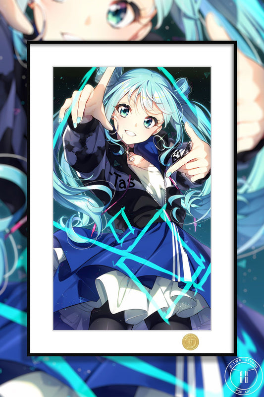 【现货未包邮】《初音未来》miku大葱公主殿下装饰画