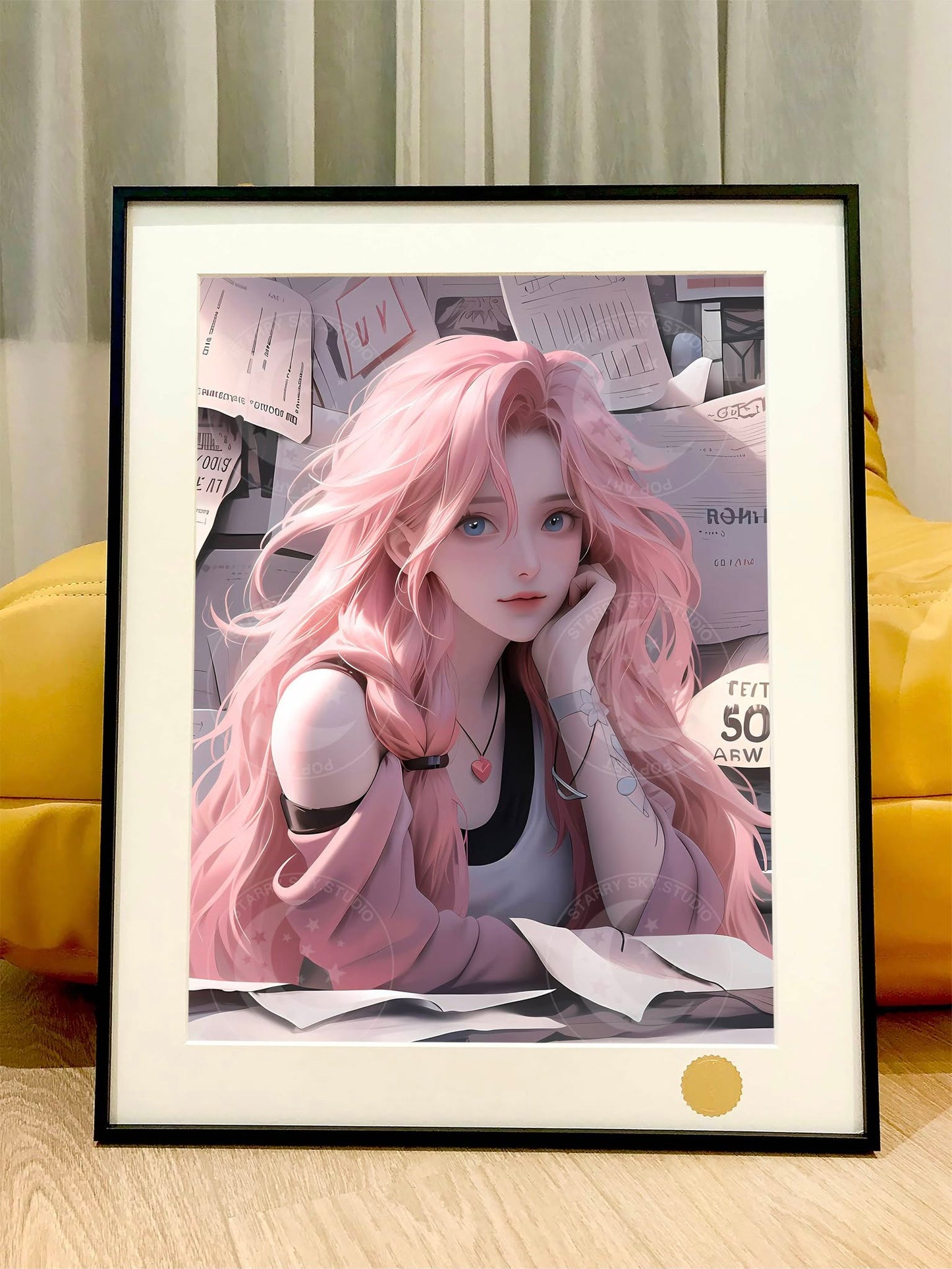 【现货未包邮】《港风萨勒芬妮》星籁歌姬英雄联盟lol小萨装饰画