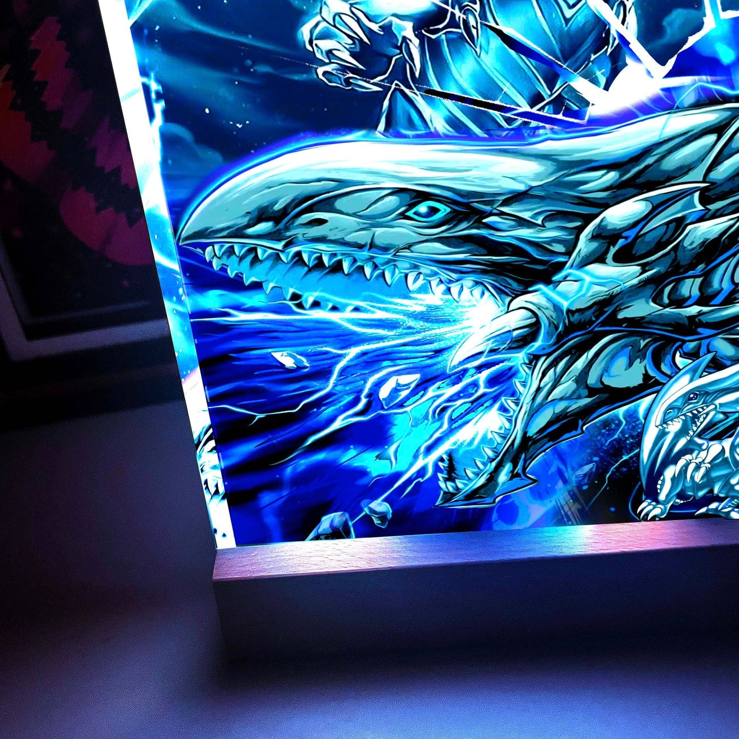 【现货未包邮】青眼白龙发光透明卡砖