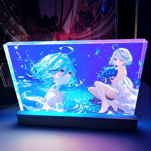 【现货未包邮】阿喵画社 深海 芙宁娜发光透明卡砖