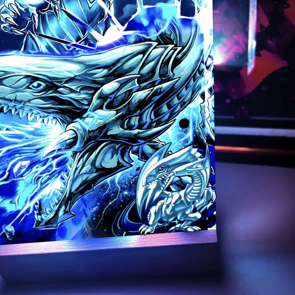 【现货未包邮】青眼白龙发光透明卡砖