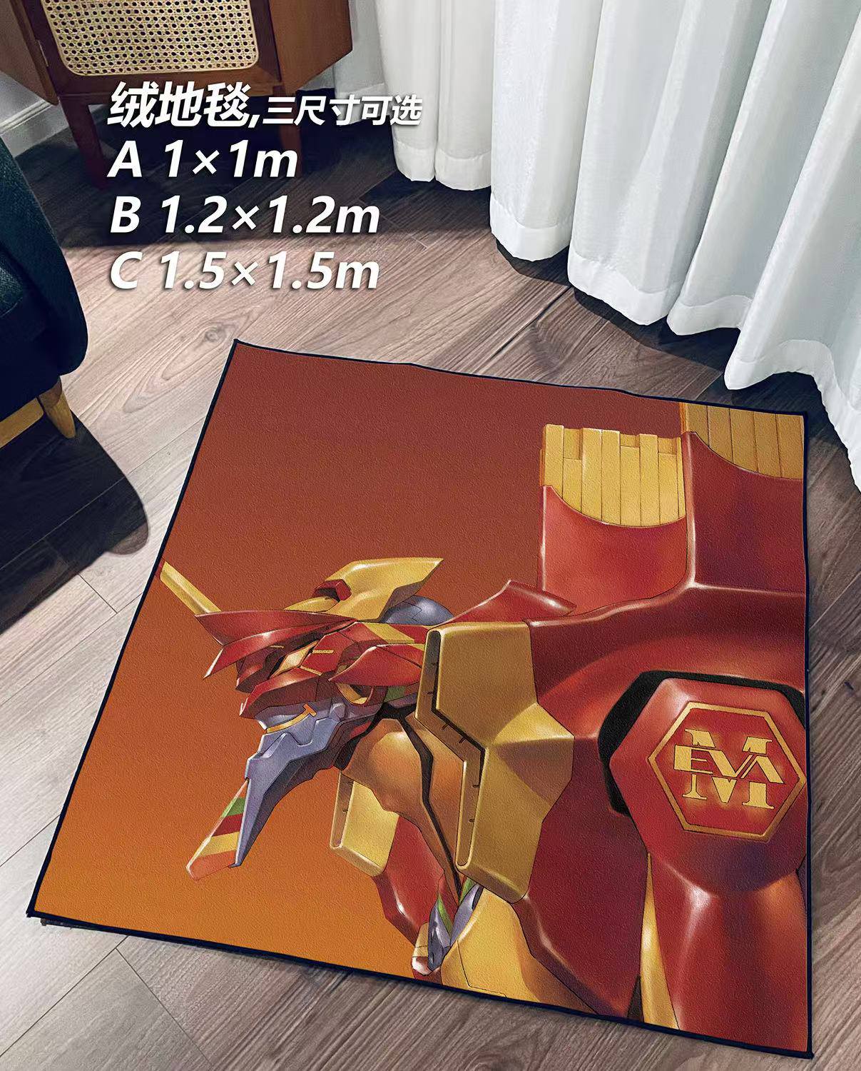 【现货未包邮】M号机新世纪福音战士EVA联名麦当劳午睡毯地毯装饰画