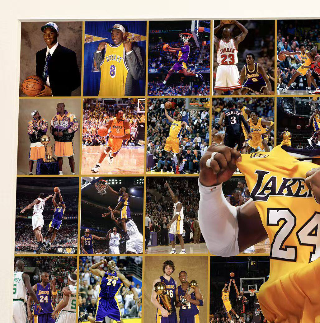 【现货未包邮】《科比–篮坛二十载》NBA科比布莱恩特黑曼巴湖人队装饰画