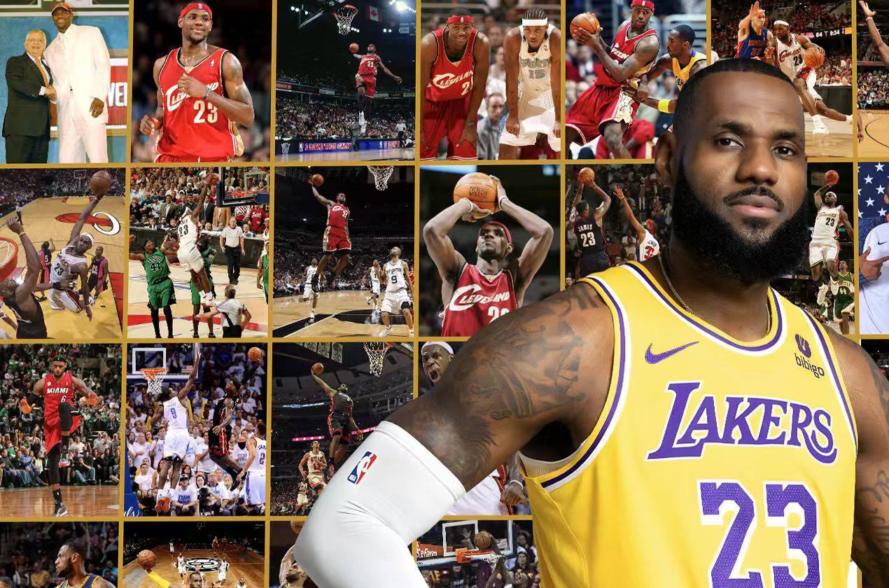 《四旬老汉詹姆斯》NBA勒布朗詹姆斯老詹詹皇装饰画