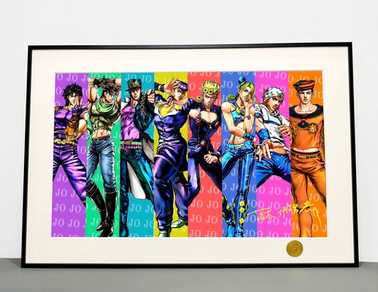 《jojo的奇妙冒险》承太郎二乔东方仗助空条徐伦装饰画