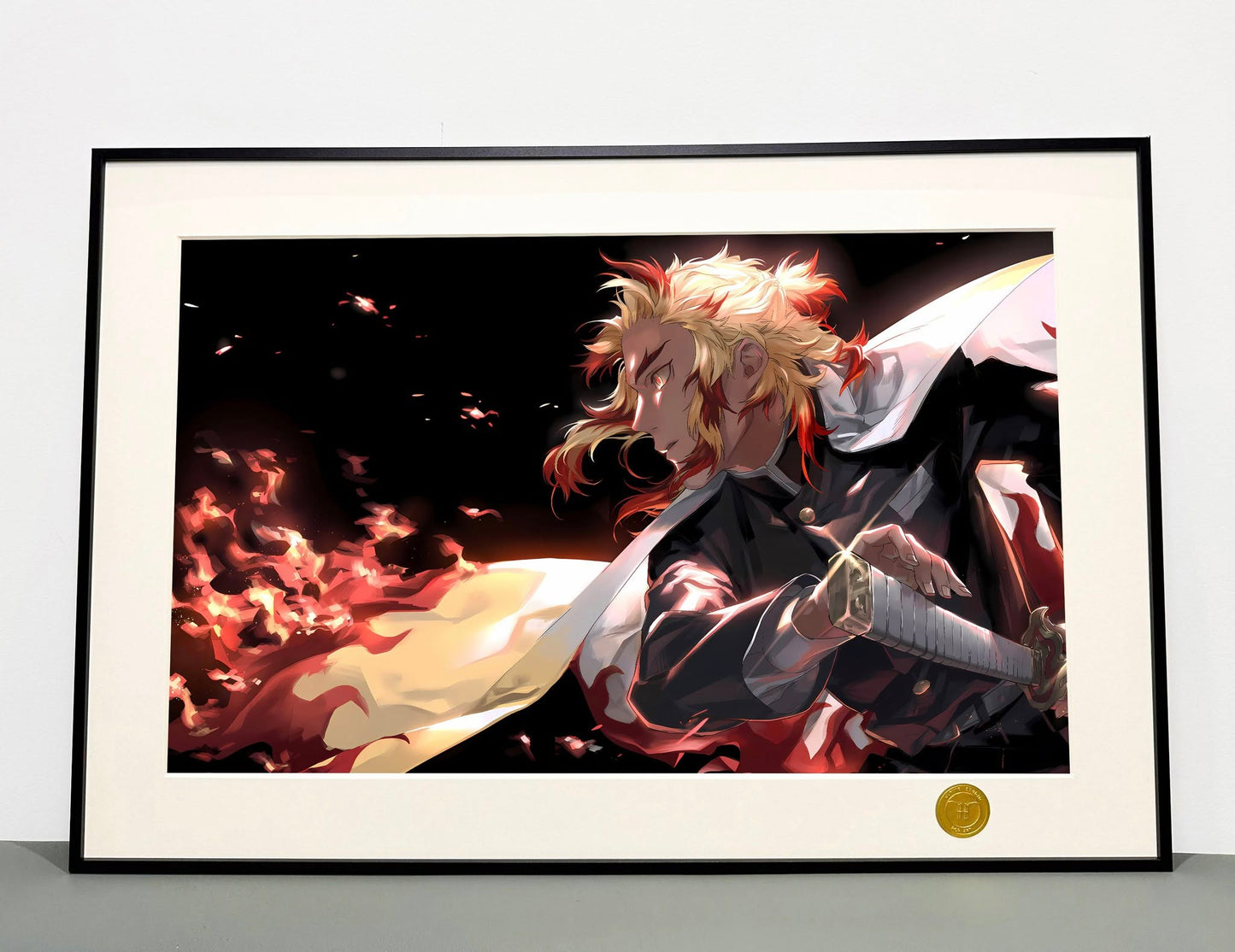 【现货未包邮】《炼狱杏寿郎》大哥炎柱鬼灭之刃装饰画