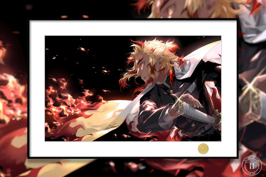 【现货未包邮】《炼狱杏寿郎》大哥炎柱鬼灭之刃装饰画