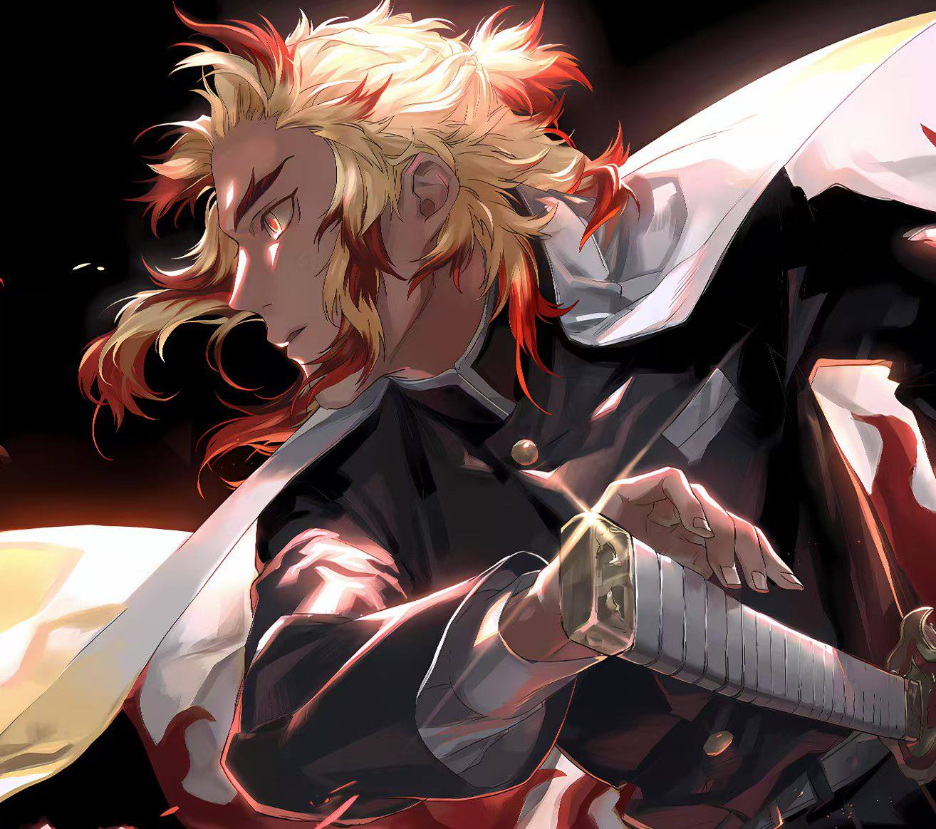 【现货未包邮】《炼狱杏寿郎》大哥炎柱鬼灭之刃装饰画