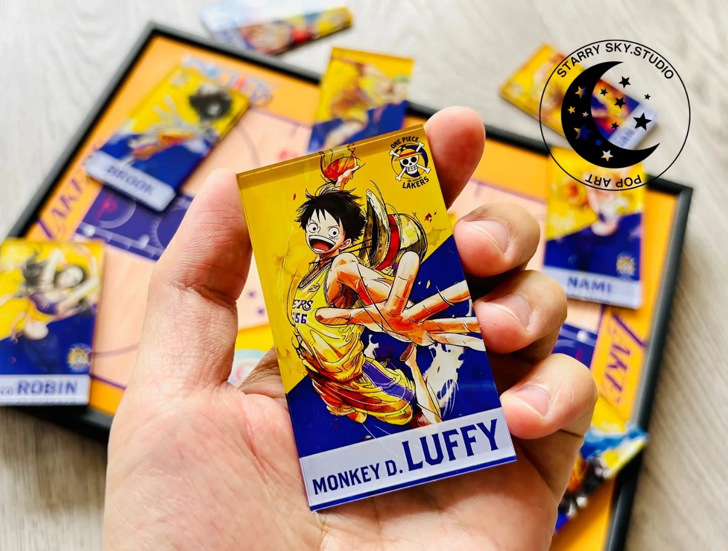 星空工作室出品-《海贼王湖人联动冰箱贴创意画》