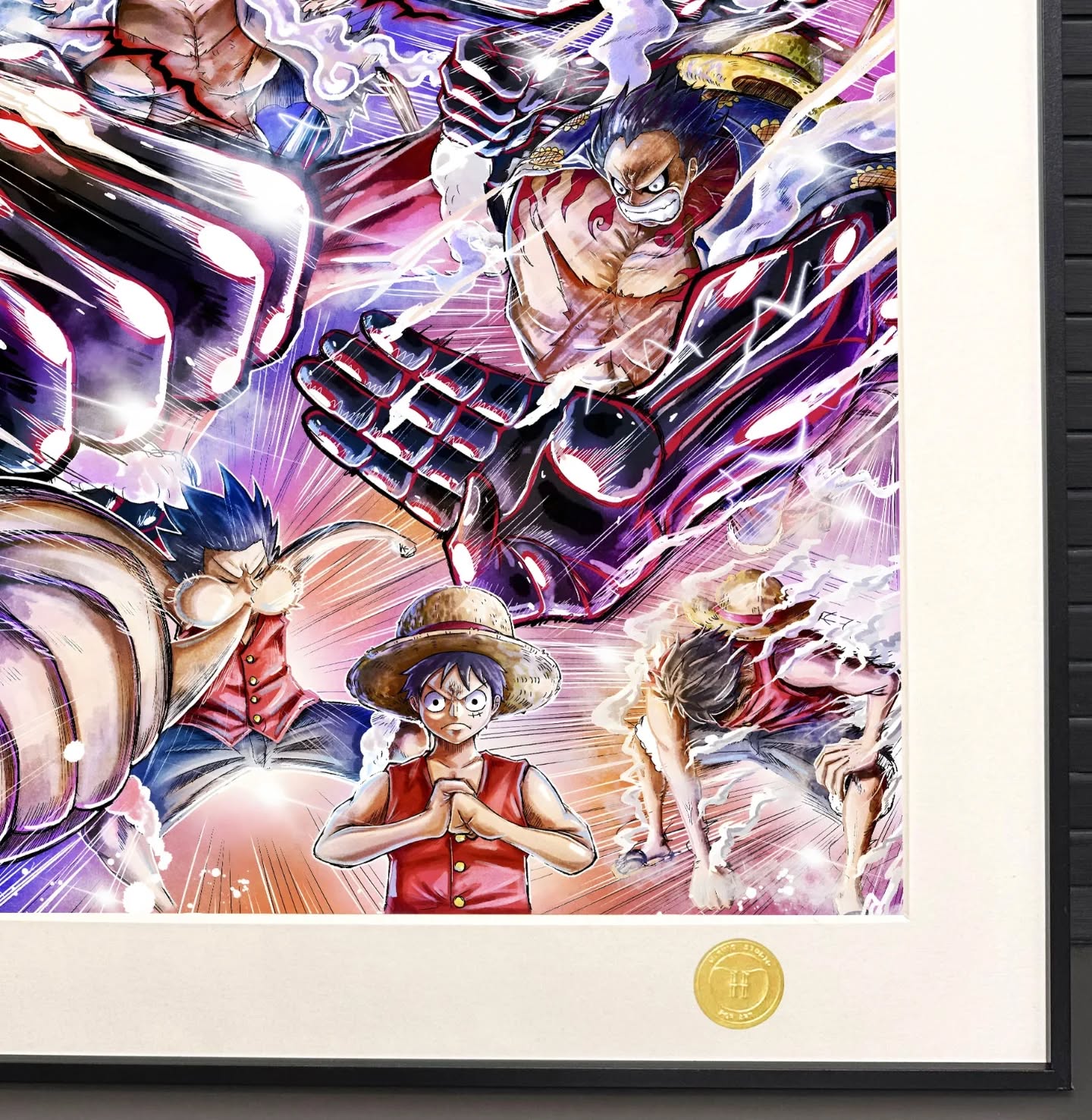 《蒙奇D路飞》海贼王尼卡太阳神四档五档路飞动漫装饰画