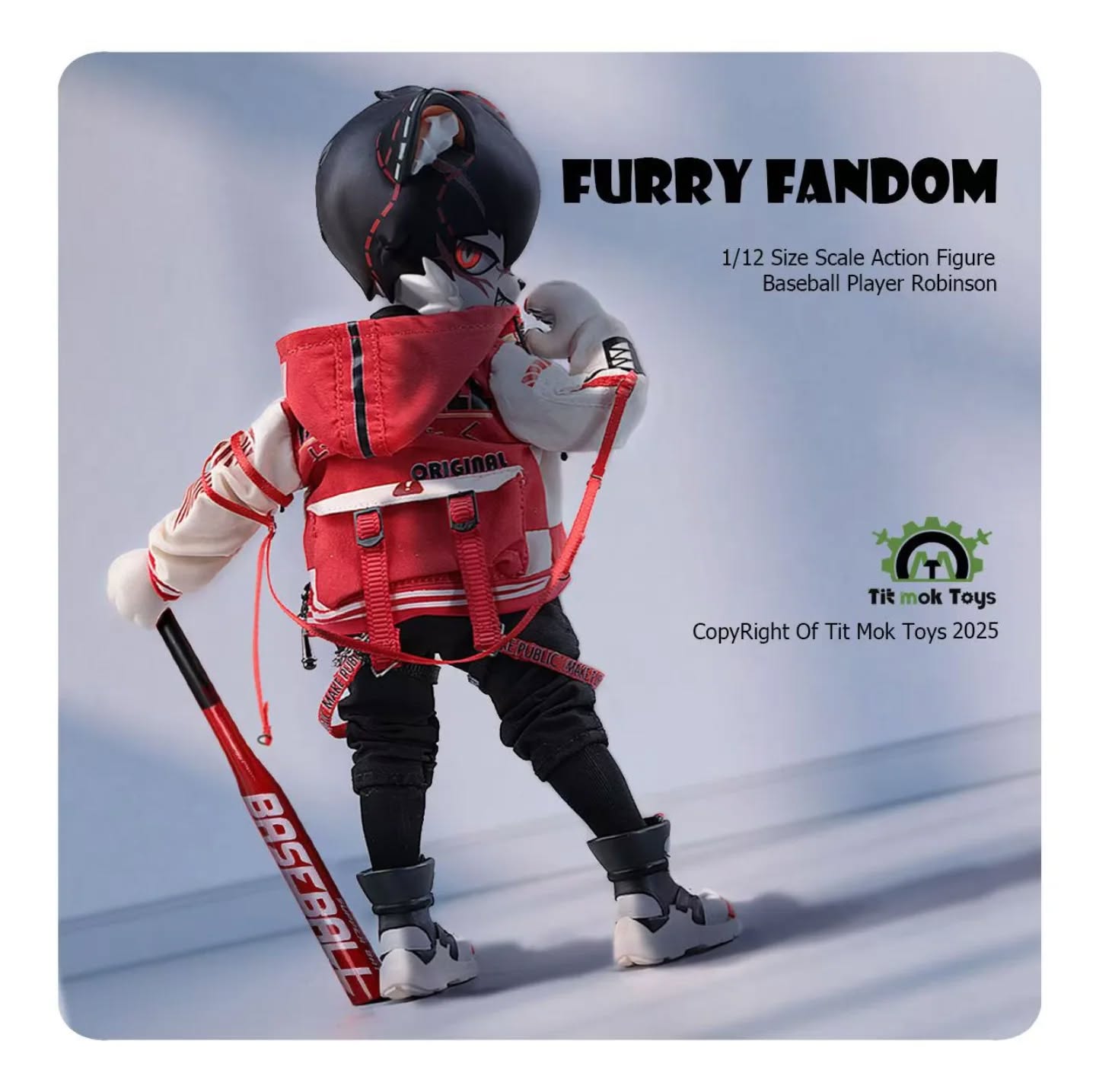 Tit Mok Toys 福瑞系列-1/12可动兽人-双头雕『棒球运动员罗宾森』