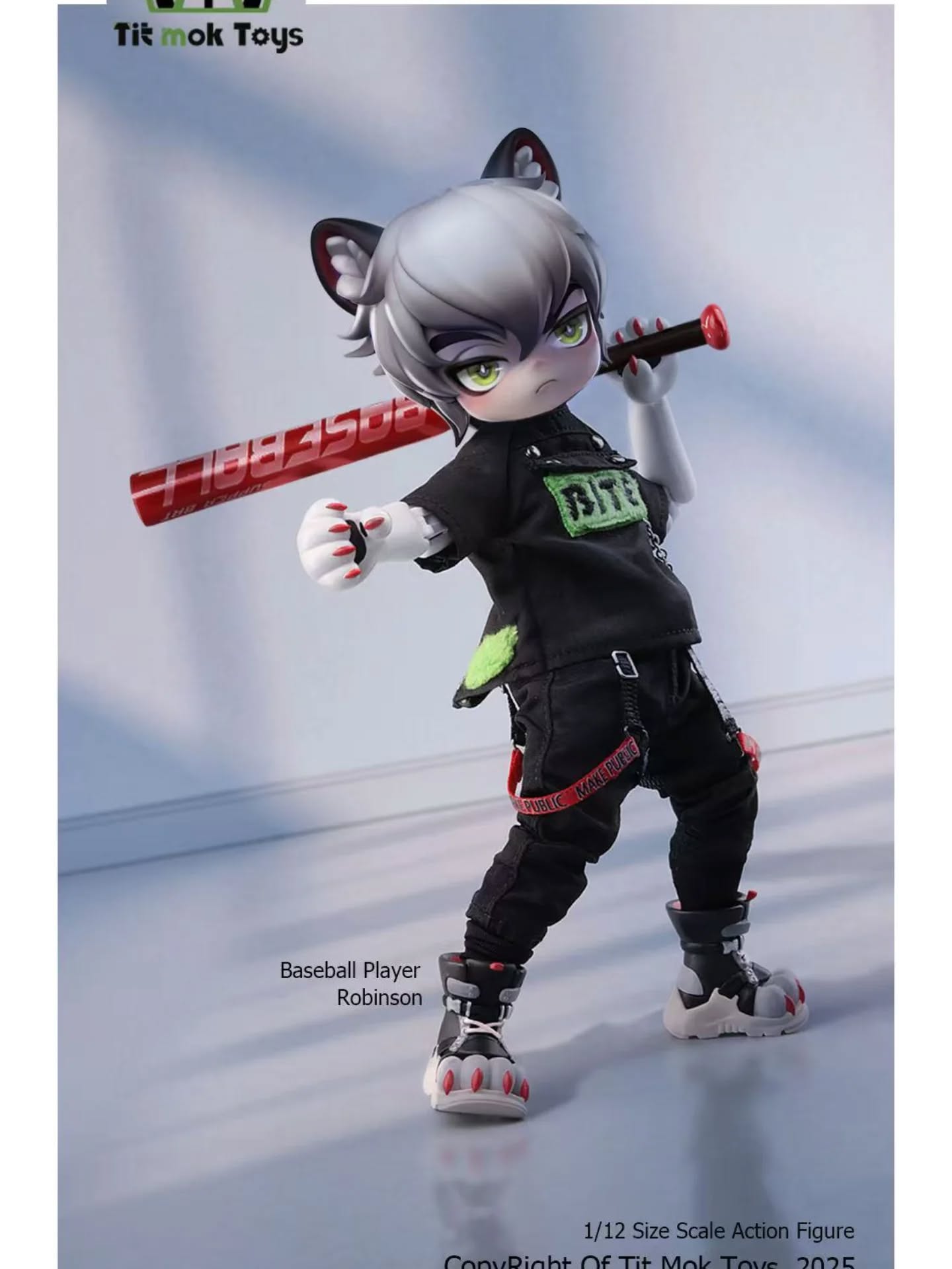 Tit Mok Toys 福瑞系列-1/12可动兽人-双头雕『棒球运动员罗宾森』