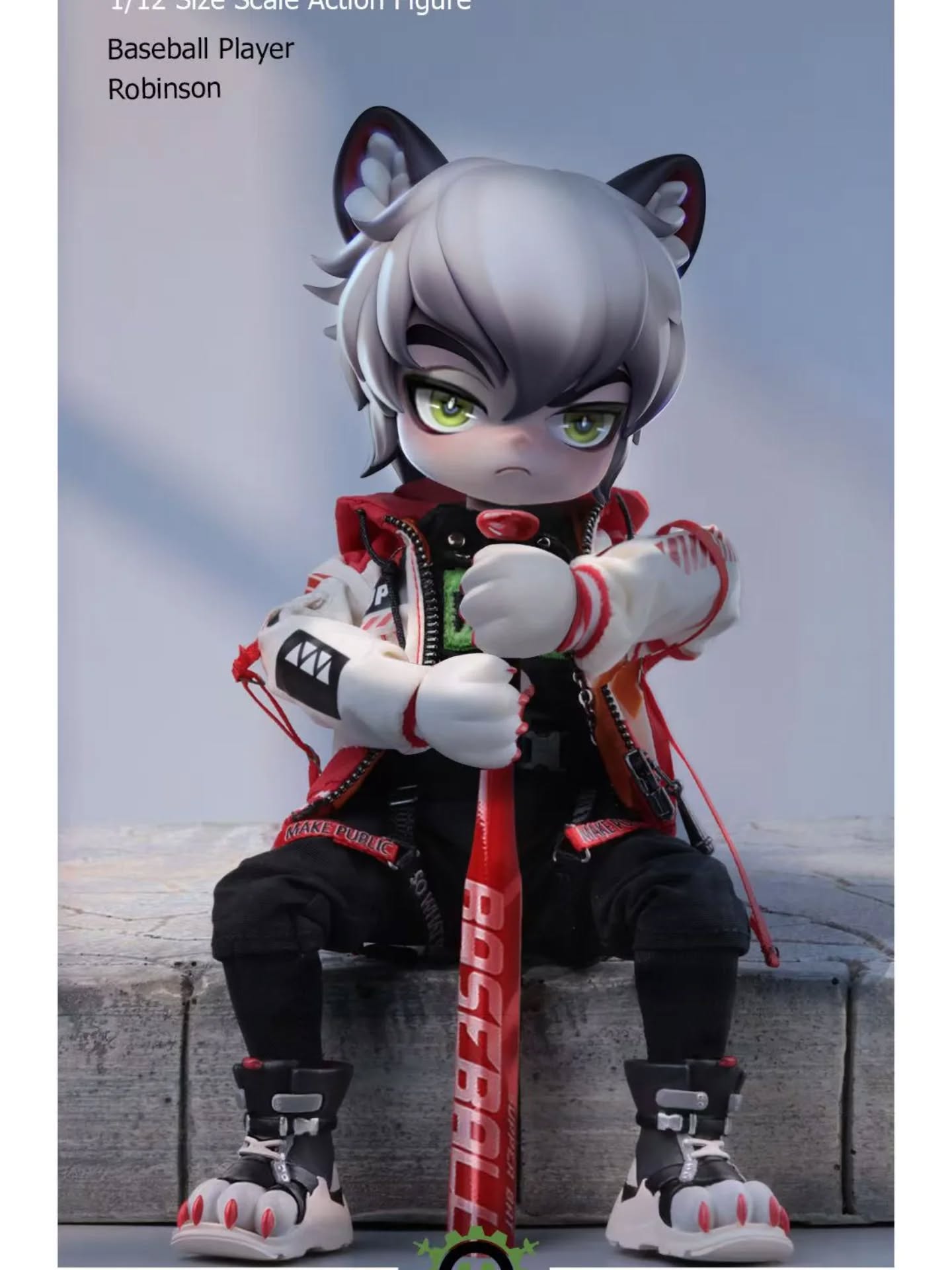 Tit Mok Toys 福瑞系列-1/12可动兽人-双头雕『棒球运动员罗宾森』