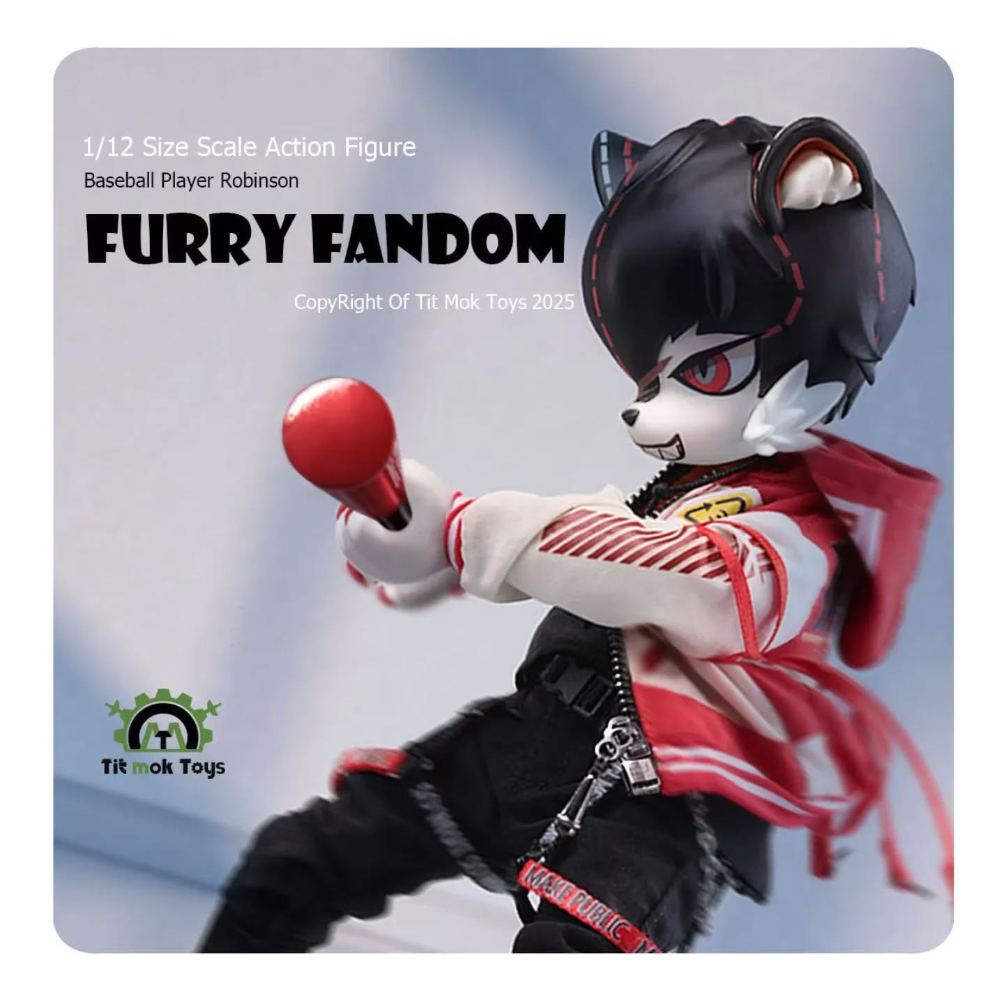 Tit Mok Toys 福瑞系列-1/12可动兽人-双头雕『棒球运动员罗宾森』