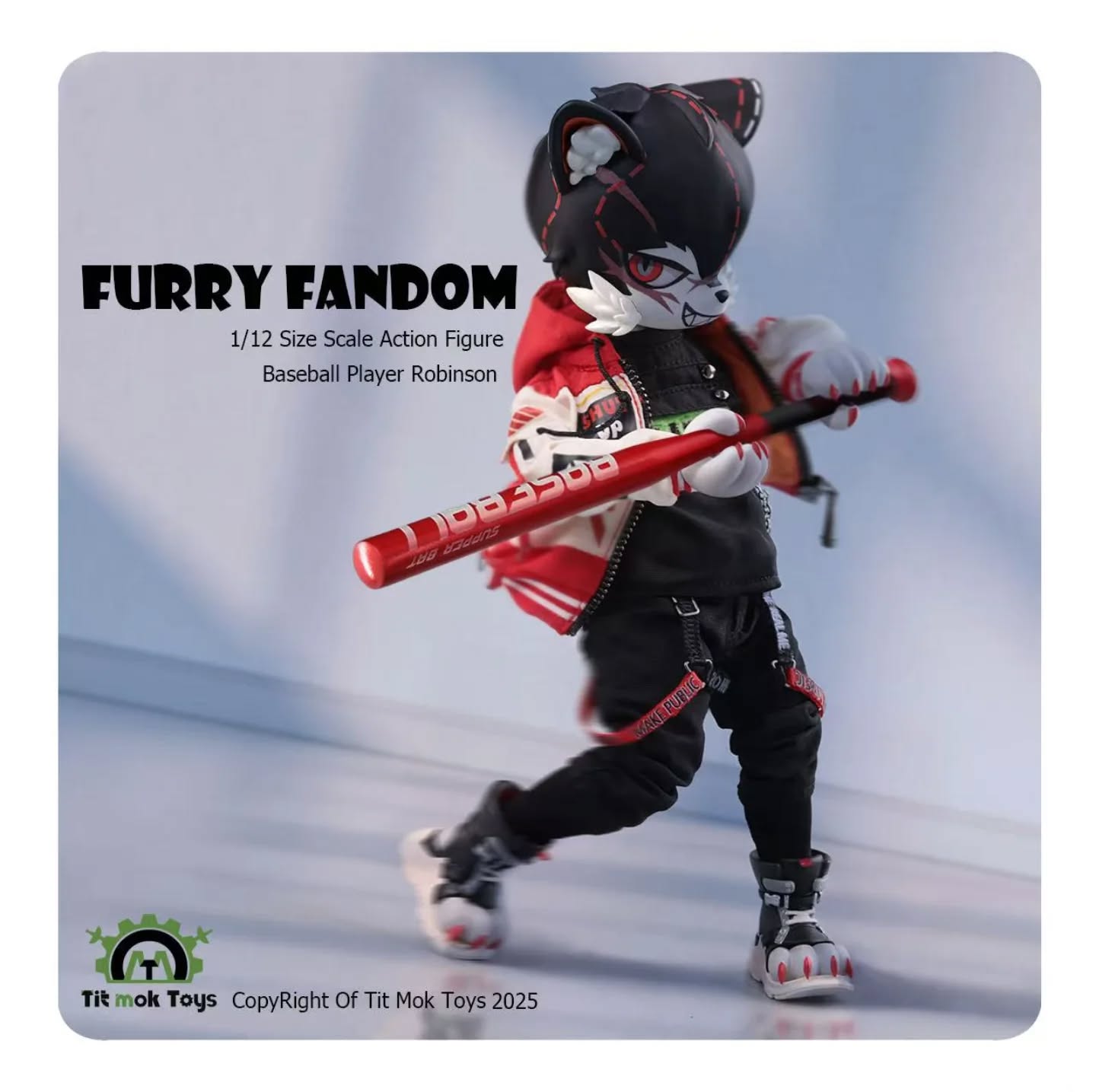 Tit Mok Toys 福瑞系列-1/12可动兽人-双头雕『棒球运动员罗宾森』