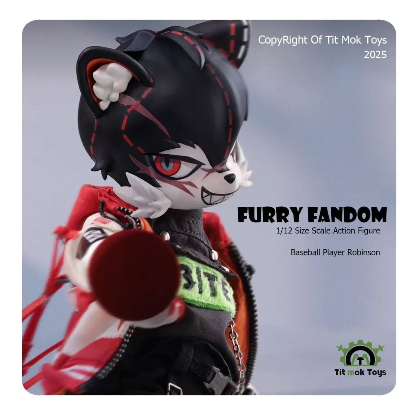 Tit Mok Toys 福瑞系列-1/12可动兽人-双头雕『棒球运动员罗宾森』