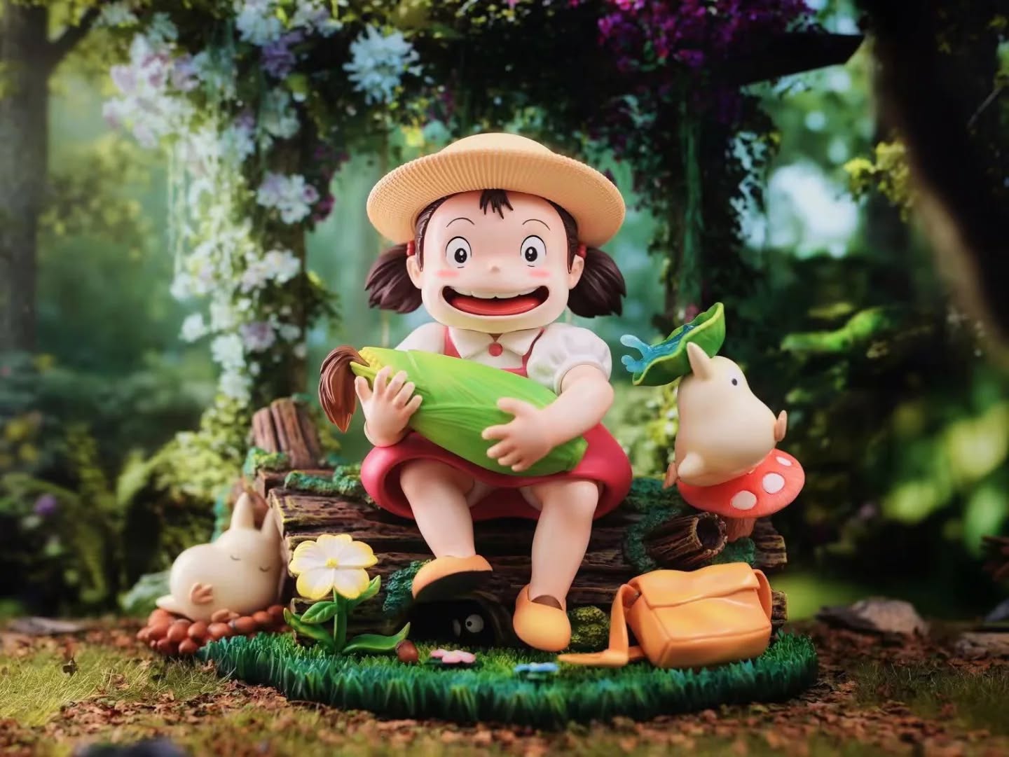 龙喵工作室 宫崎骏生态场景《抱玉米的小梅》