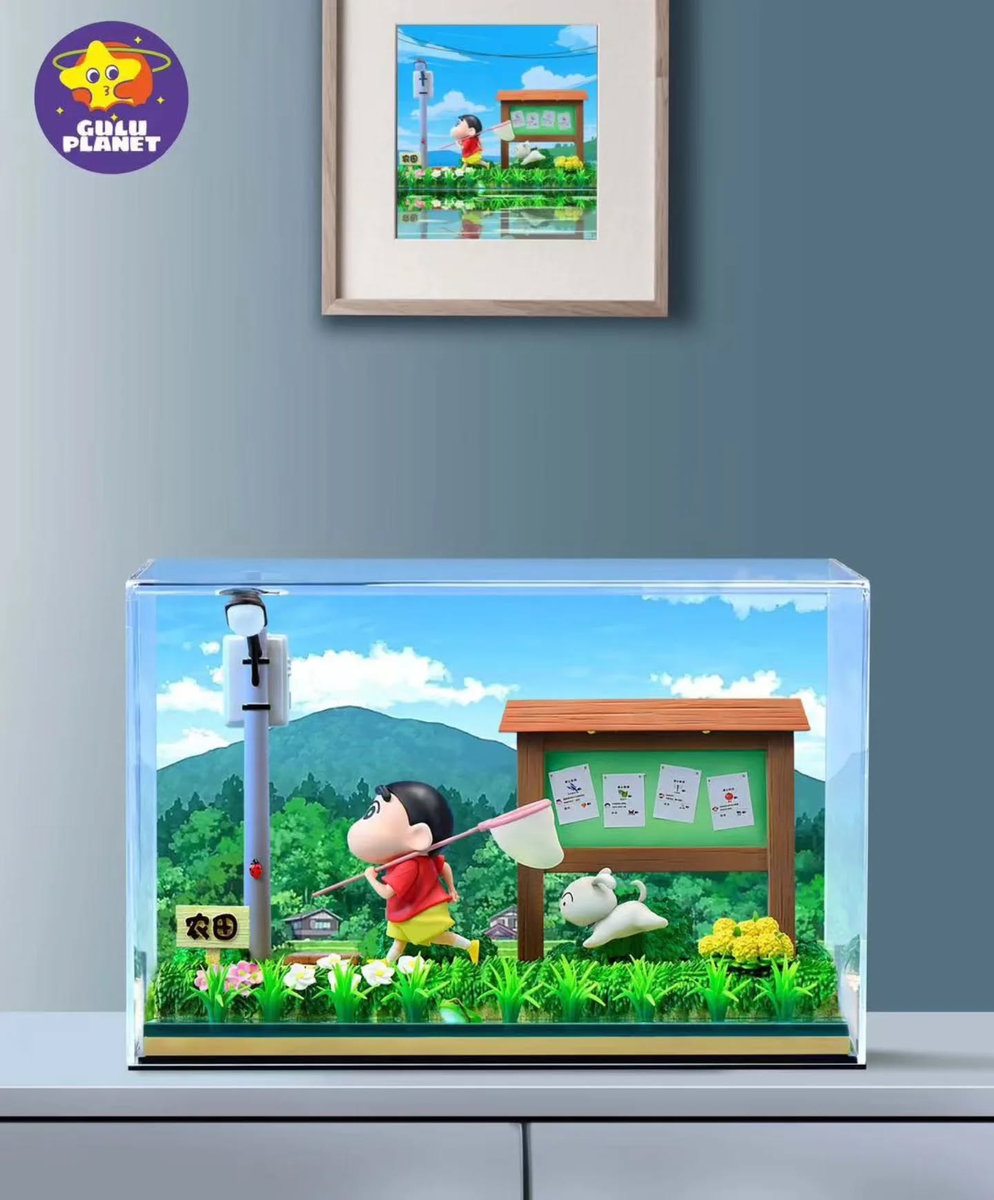 蜡笔小新之煤炭镇的小白场景雕像