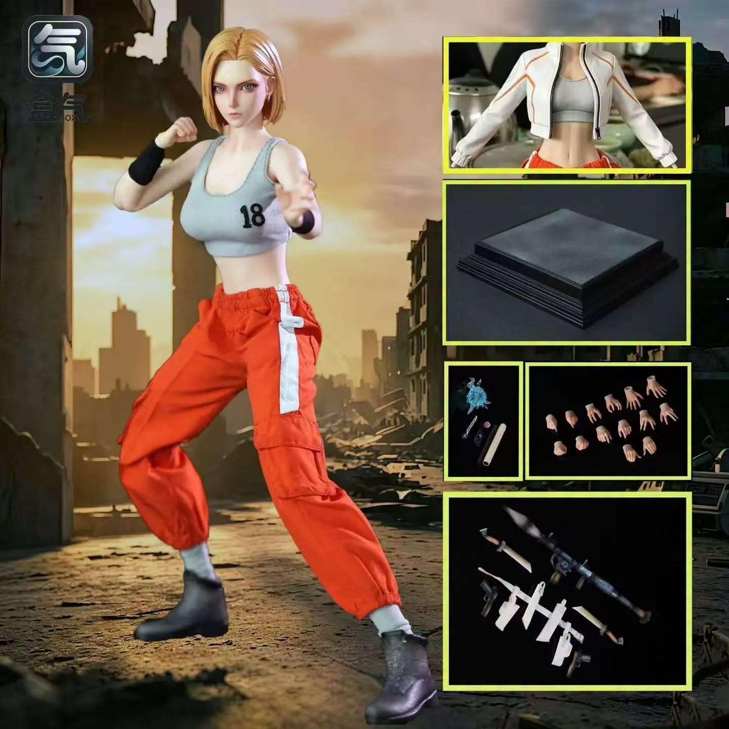 盒气工作室 BoxQi Studio 1/6 未来战士小18 铂金硅胶可动兵人