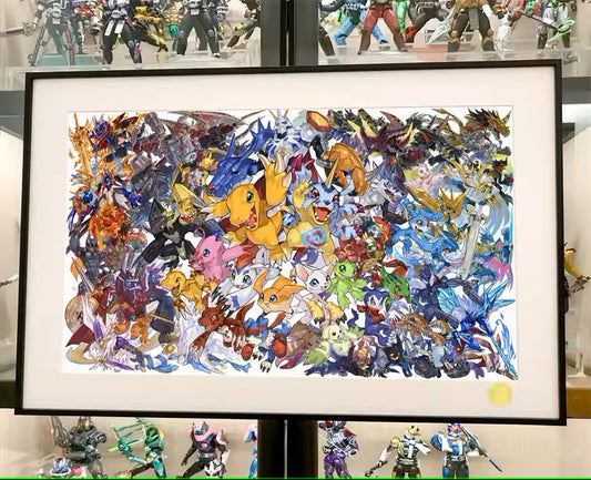 【现货包邮】Digimon Grand Collection Wall Art | 数码宝贝大合集装饰画