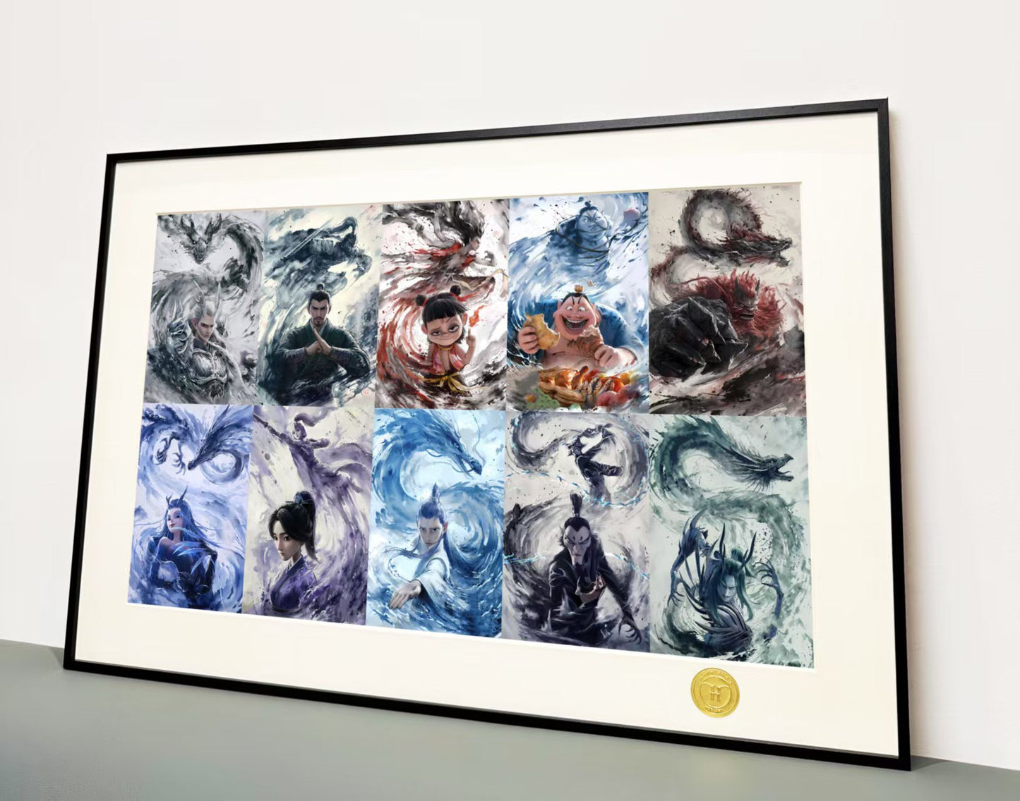 《哪吒之魔童闹海》敖丙敖光哪吒太乙真人装饰画