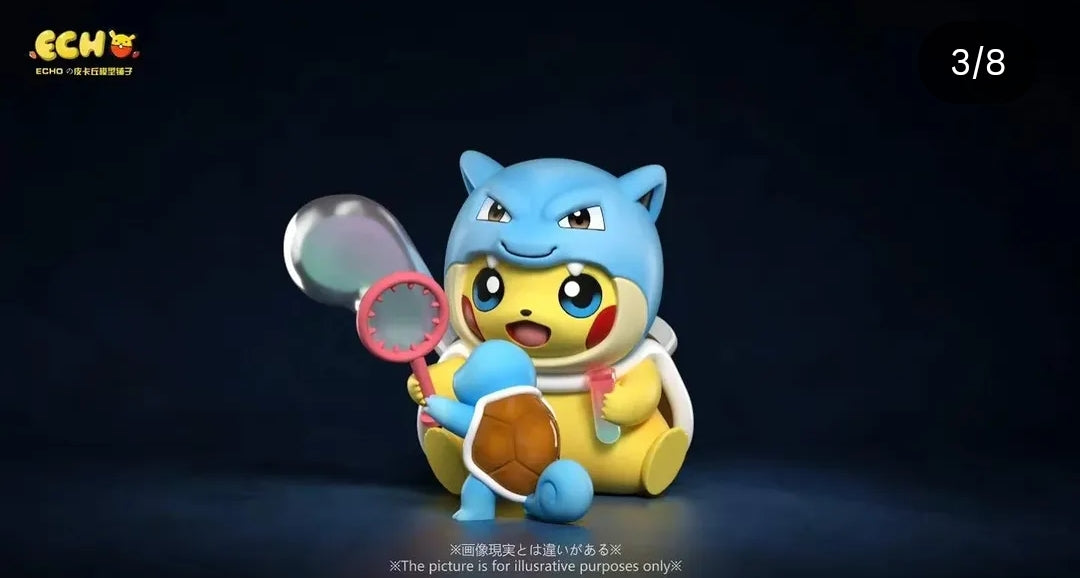 ECHO_studio皮卡丘模型铺子 初代御三家变装皮卡丘