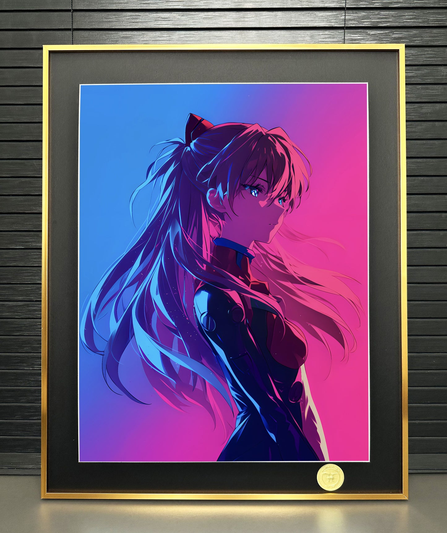 《蓝粉明日香》EVA新世纪福音战士明日香二号机装饰画