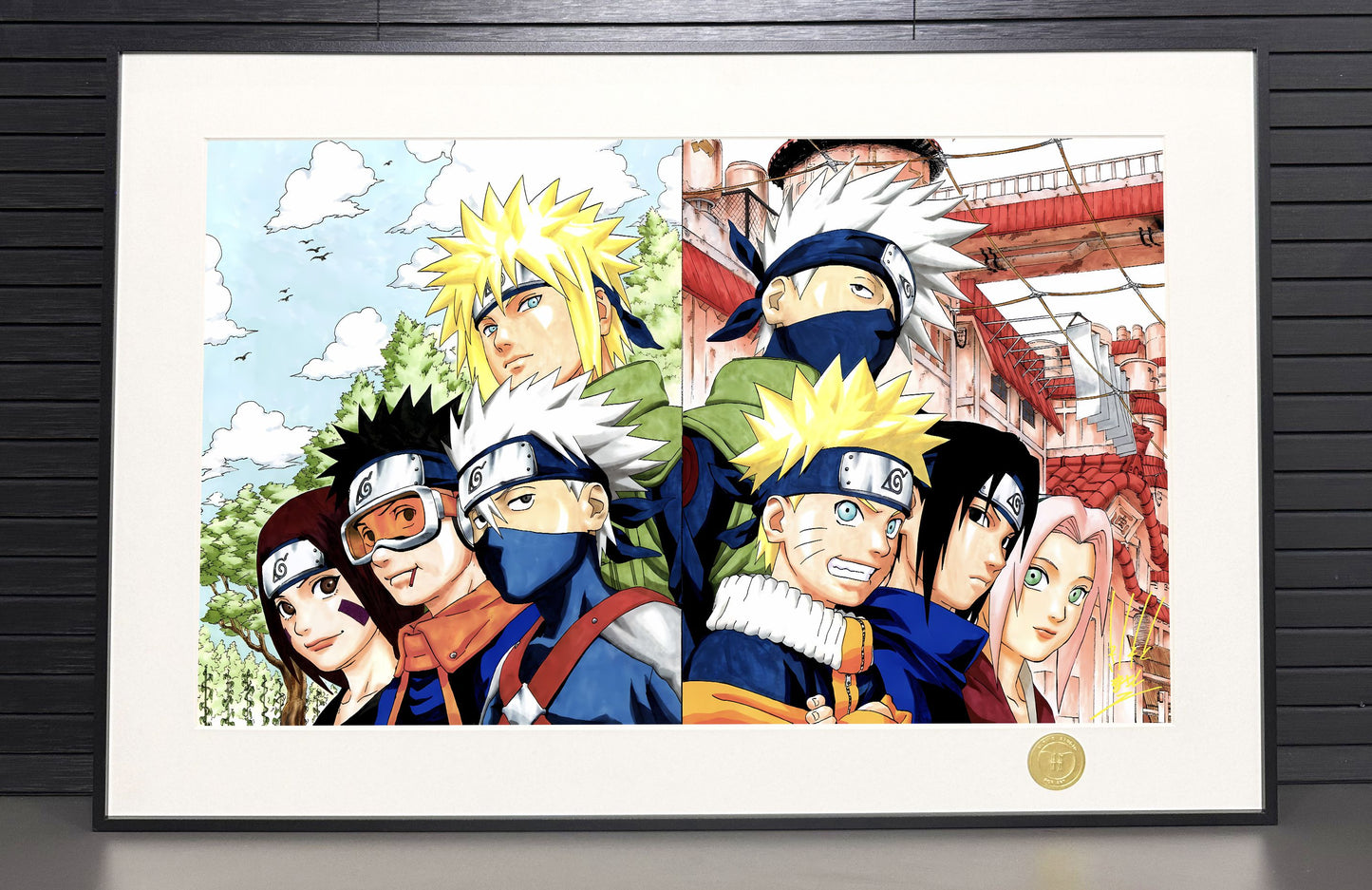 火影忍者《师徒传承》鸣人佐助卡卡西波风水门带土小樱装饰画