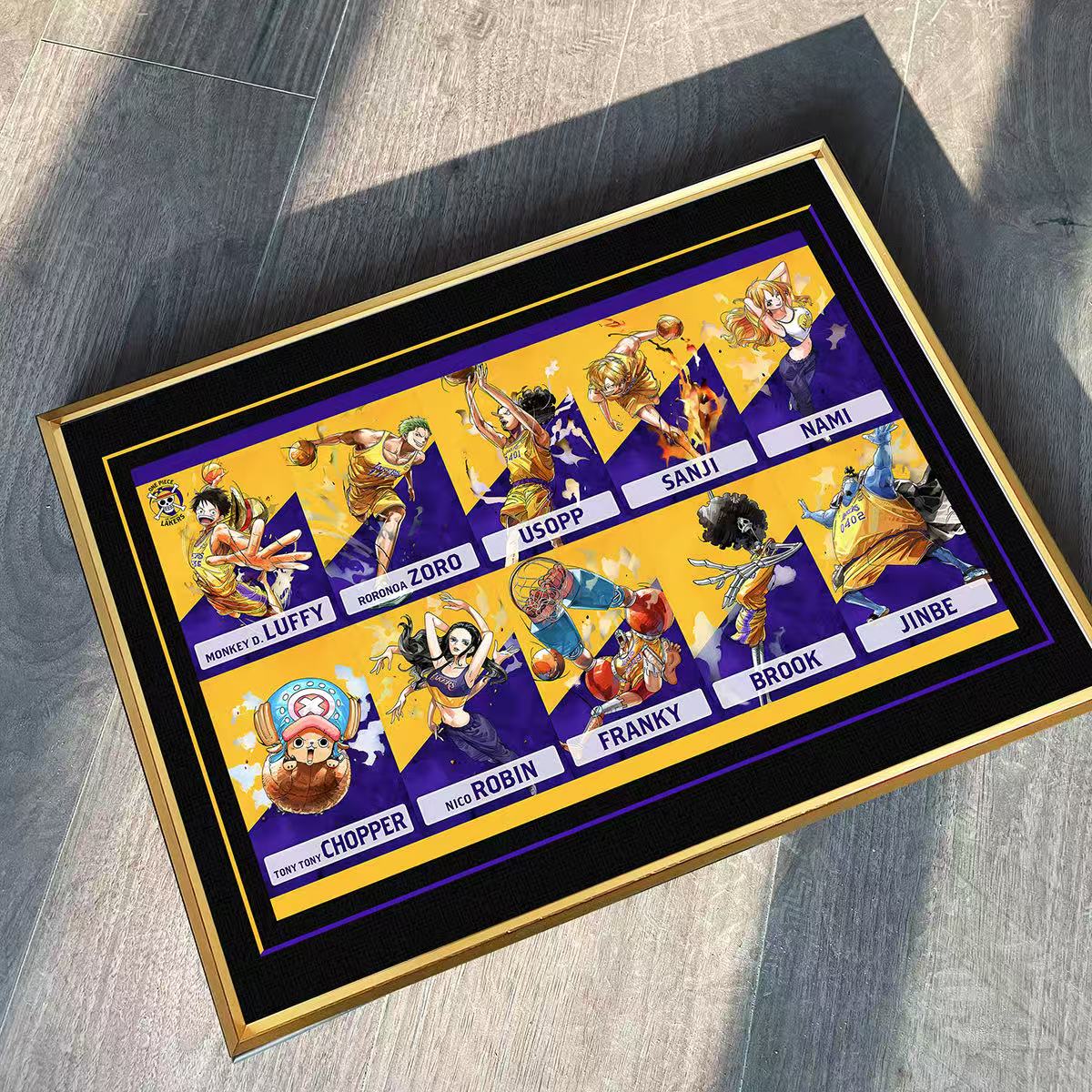 《草帽团湖人队——球员》
海贼王湖人队草帽团路飞索隆娜美山治乔巴装饰画