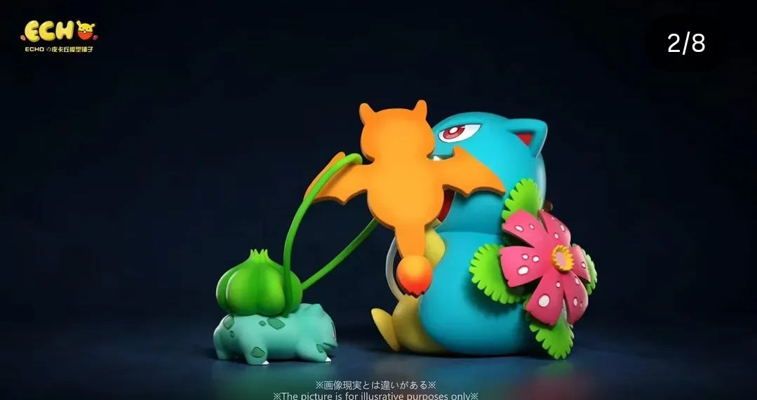 ECHO_studio皮卡丘模型铺子 初代御三家变装皮卡丘