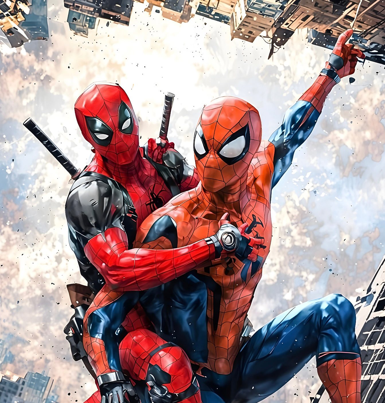 《蜘蛛侠死侍》漫威彼得帕克蜘蛛侠spiderman装饰画