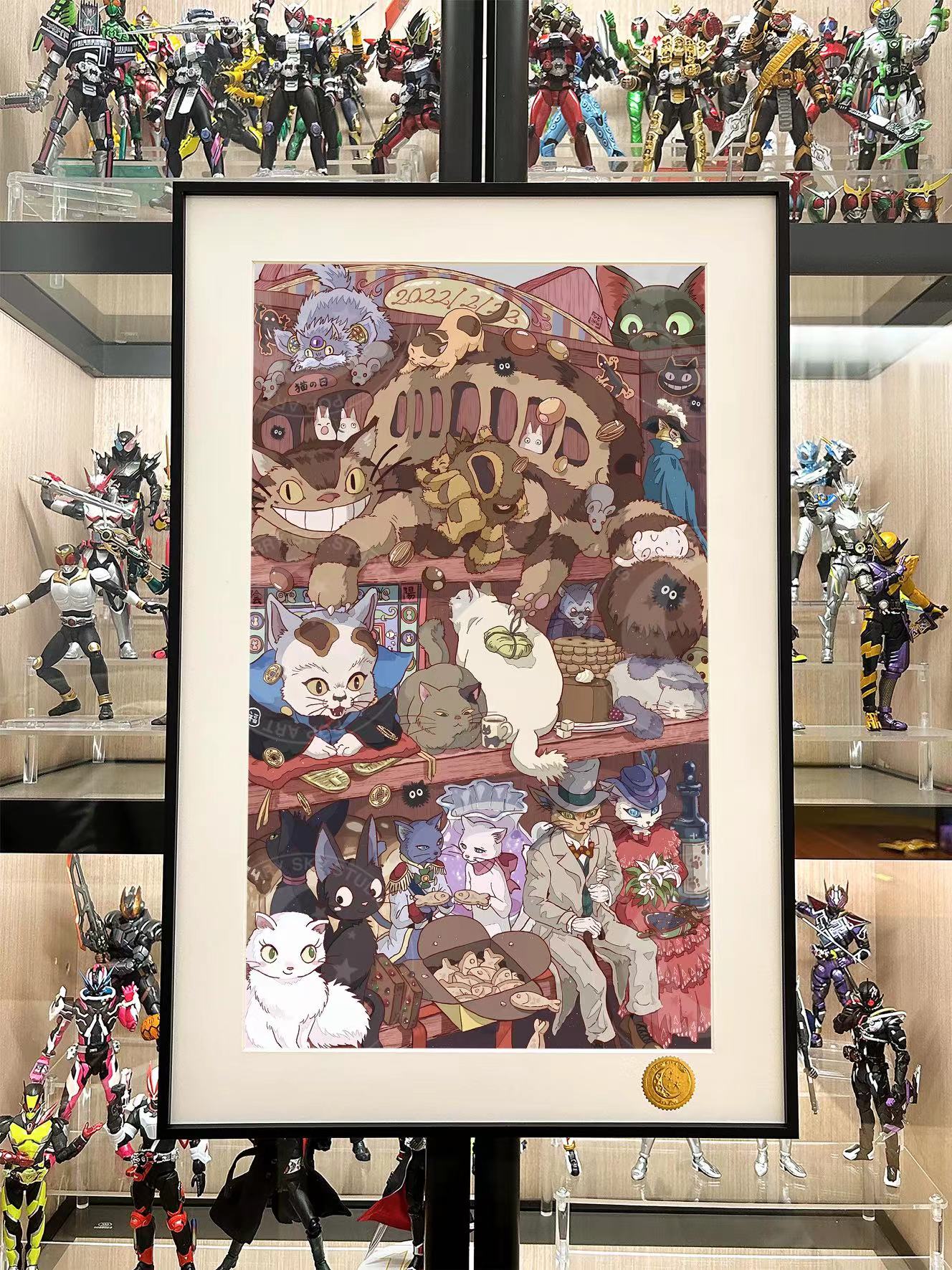 星空《猫猫合集》龙猫宫崎骏千与千寻装饰画