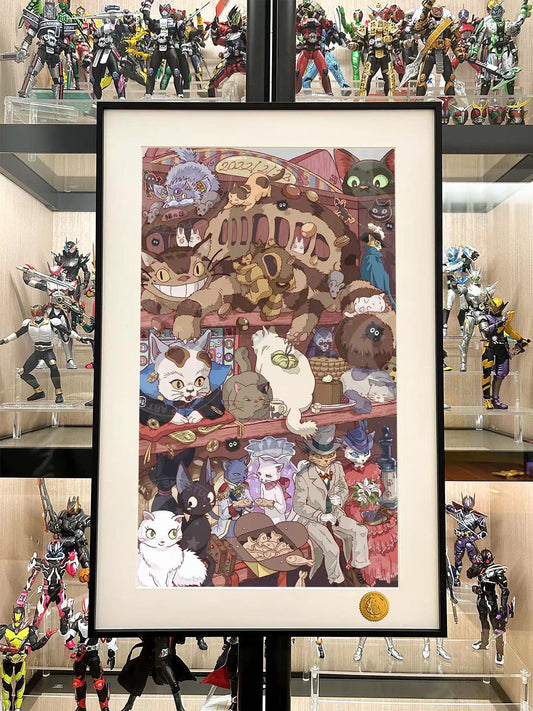星空《猫猫合集》龙猫宫崎骏千与千寻装饰画