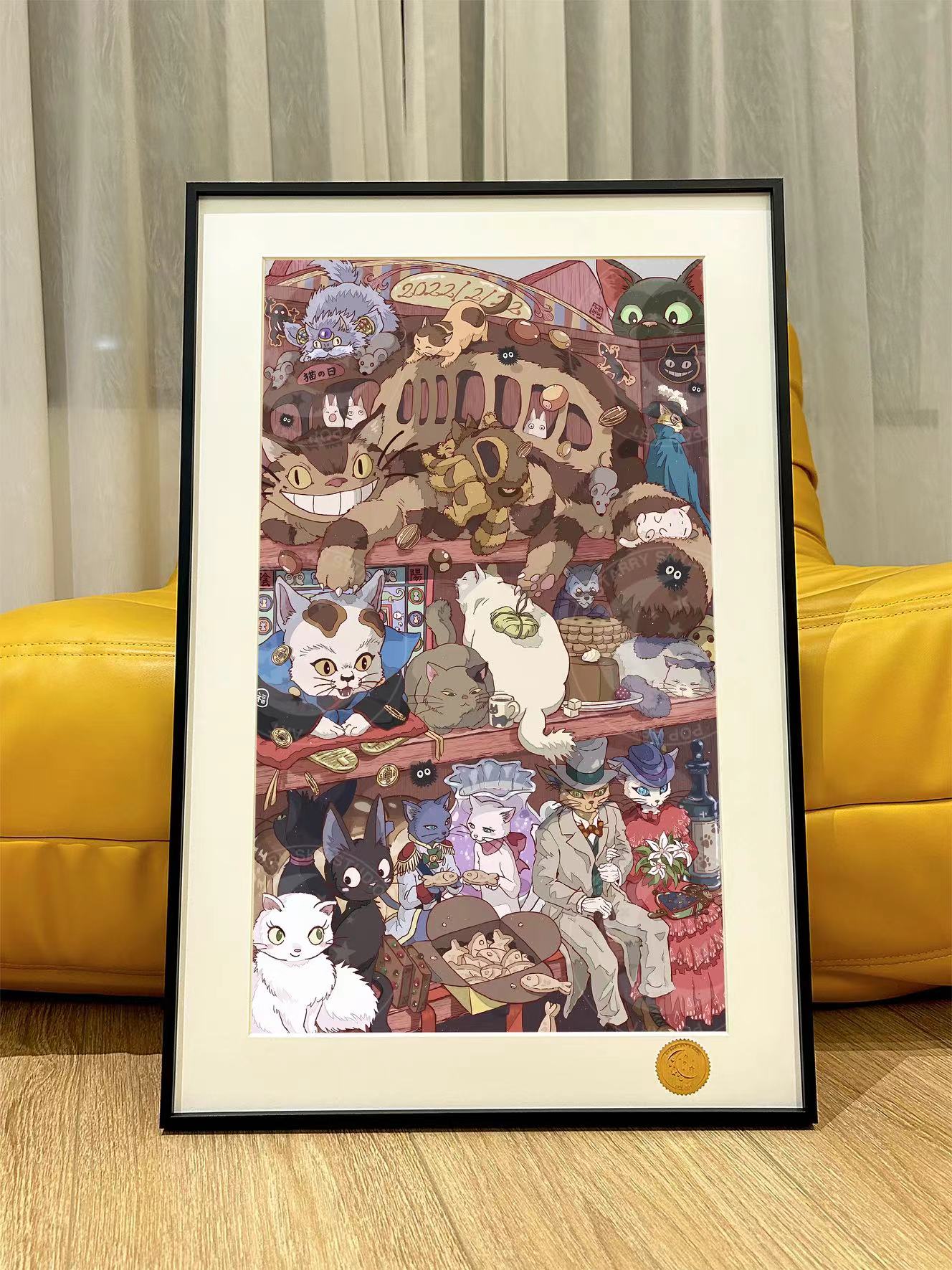 星空《猫猫合集》龙猫宫崎骏千与千寻装饰画