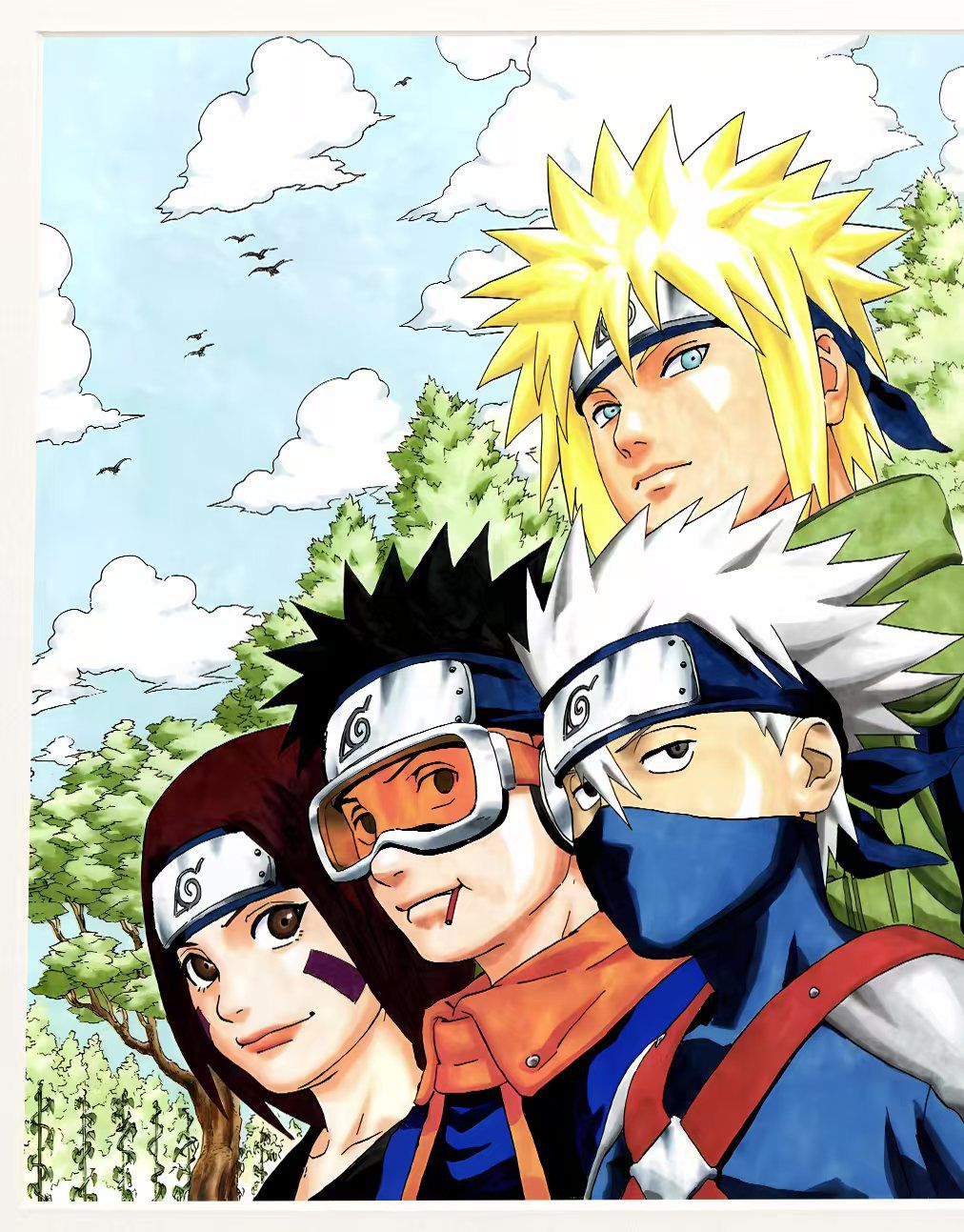 火影忍者《师徒传承》鸣人佐助卡卡西波风水门带土小樱装饰画