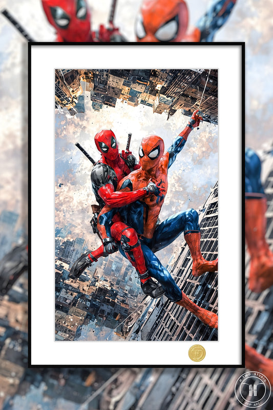 《蜘蛛侠死侍》漫威彼得帕克蜘蛛侠spiderman装饰画