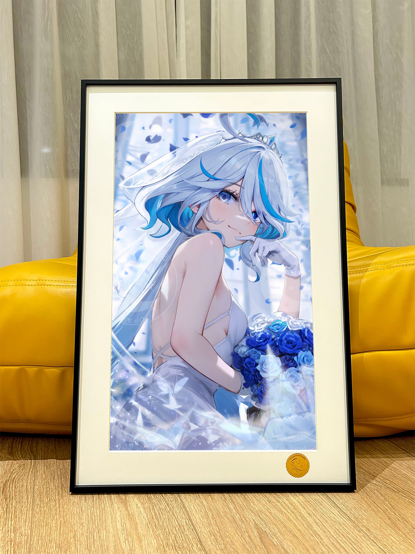 星空《花嫁芙宁娜》芙卡洛斯原神动漫装饰画