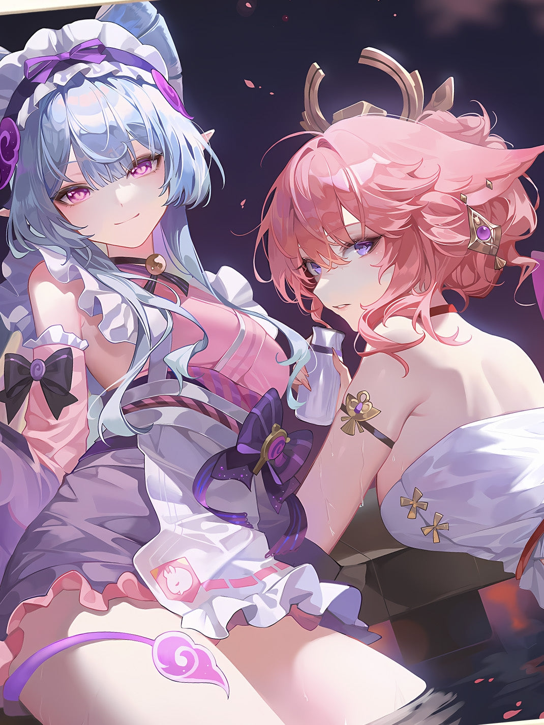 星空《梦见月瑞希八重神子》原神动漫绮梦缱绻狐狸小姐装饰画