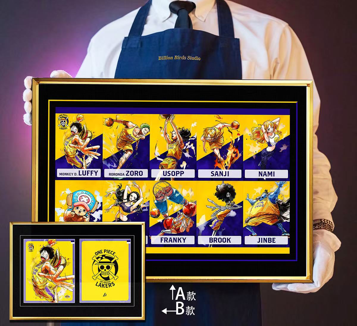 《草帽团湖人队——球员》
海贼王湖人队草帽团路飞索隆娜美山治乔巴装饰画